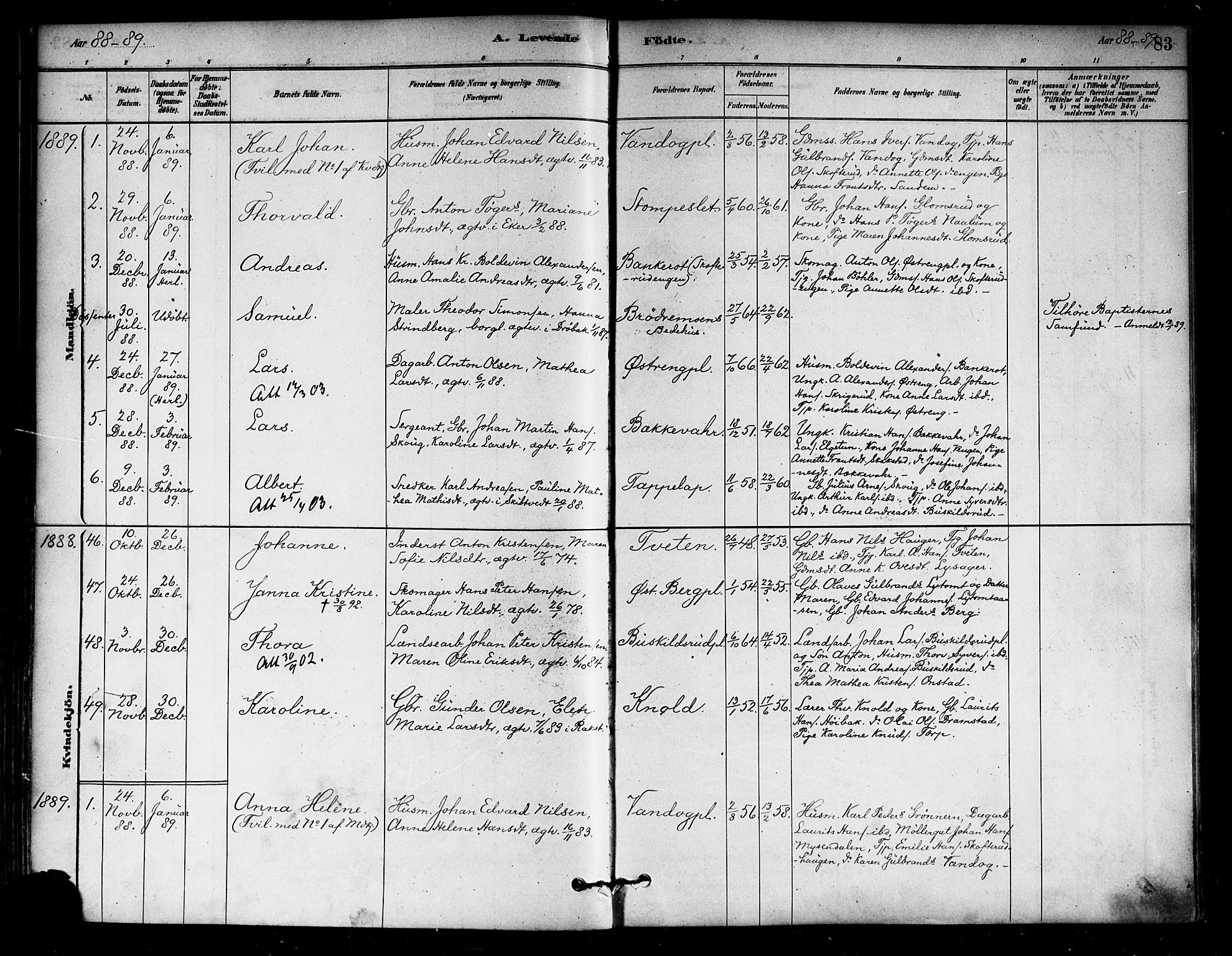 Eidsberg prestekontor Kirkebøker, SAO/A-10905/F/Fa/L0012: Parish register (official) no. I 12, 1879-1901, p. 83