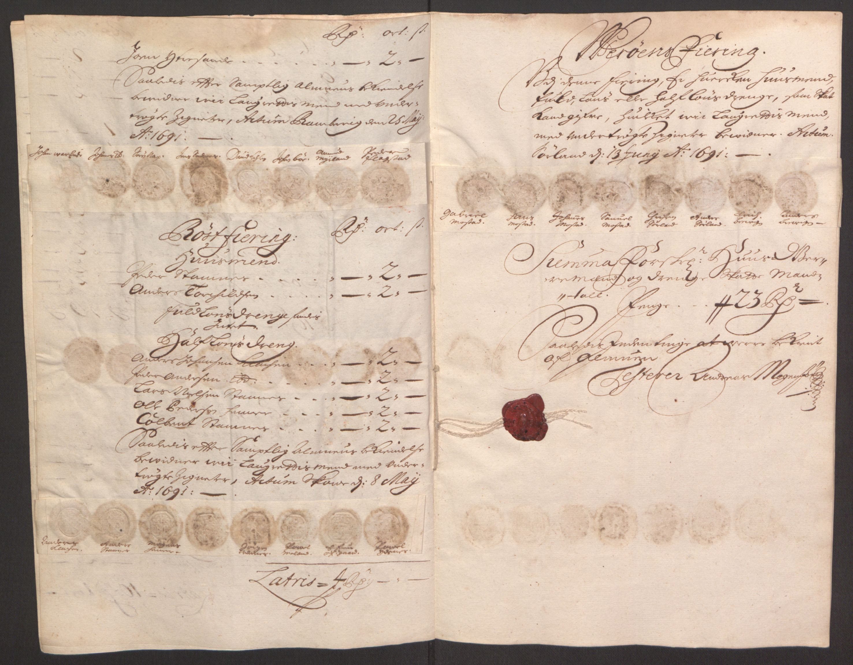 Rentekammeret inntil 1814, Reviderte regnskaper, Fogderegnskap, RA/EA-4092/R67/L4675: Fogderegnskap Vesterålen, Andenes og Lofoten, 1691-1693, p. 30