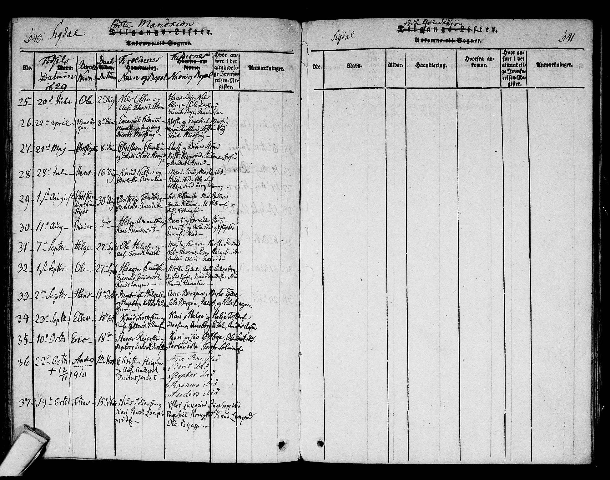 Sigdal kirkebøker, AV/SAKO-A-245/F/Fa/L0005: Parish register (official) no. I 5 /1, 1815-1829, p. 640-641