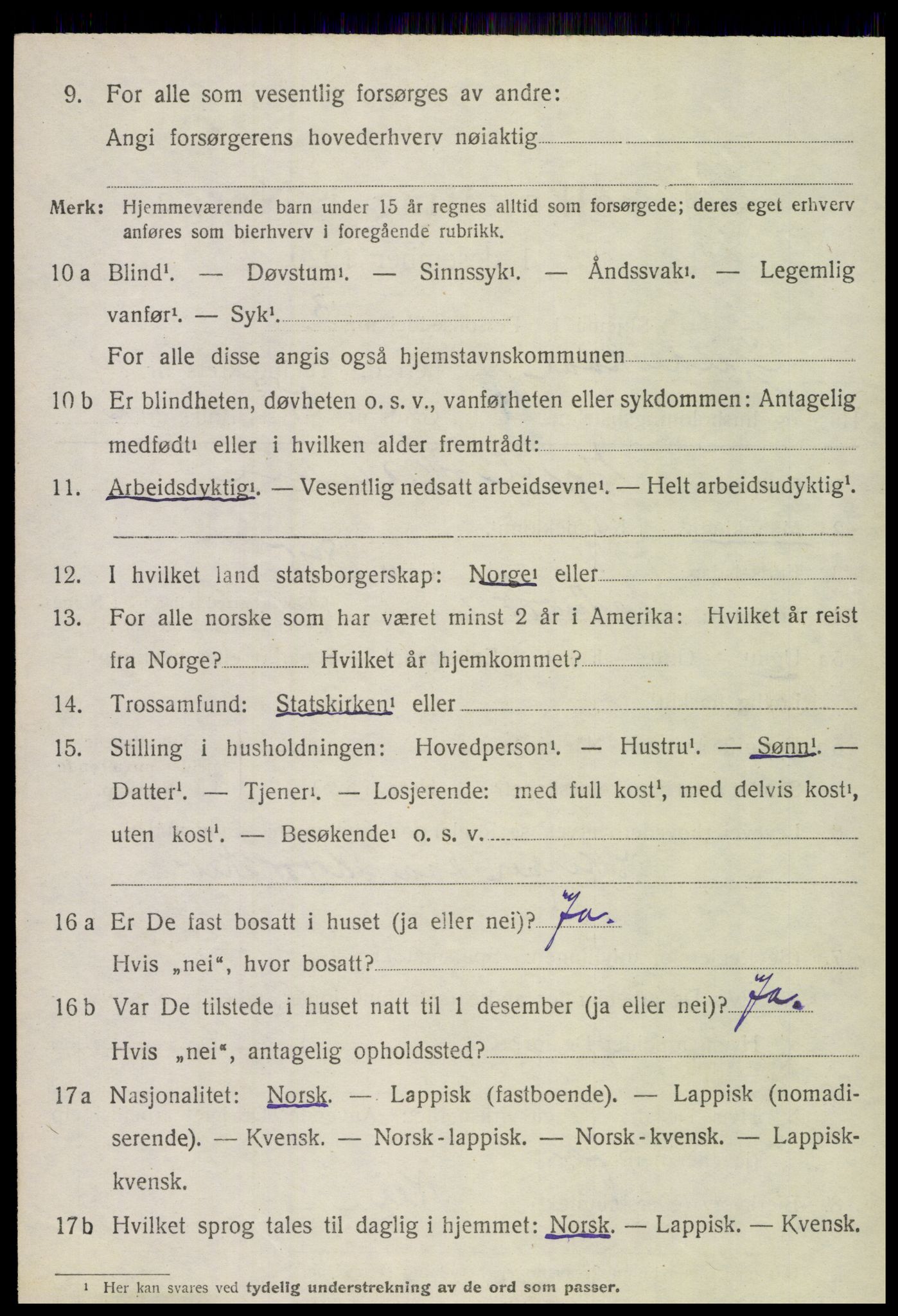 SAT, 1920 census for Gildeskål, 1920, p. 6185