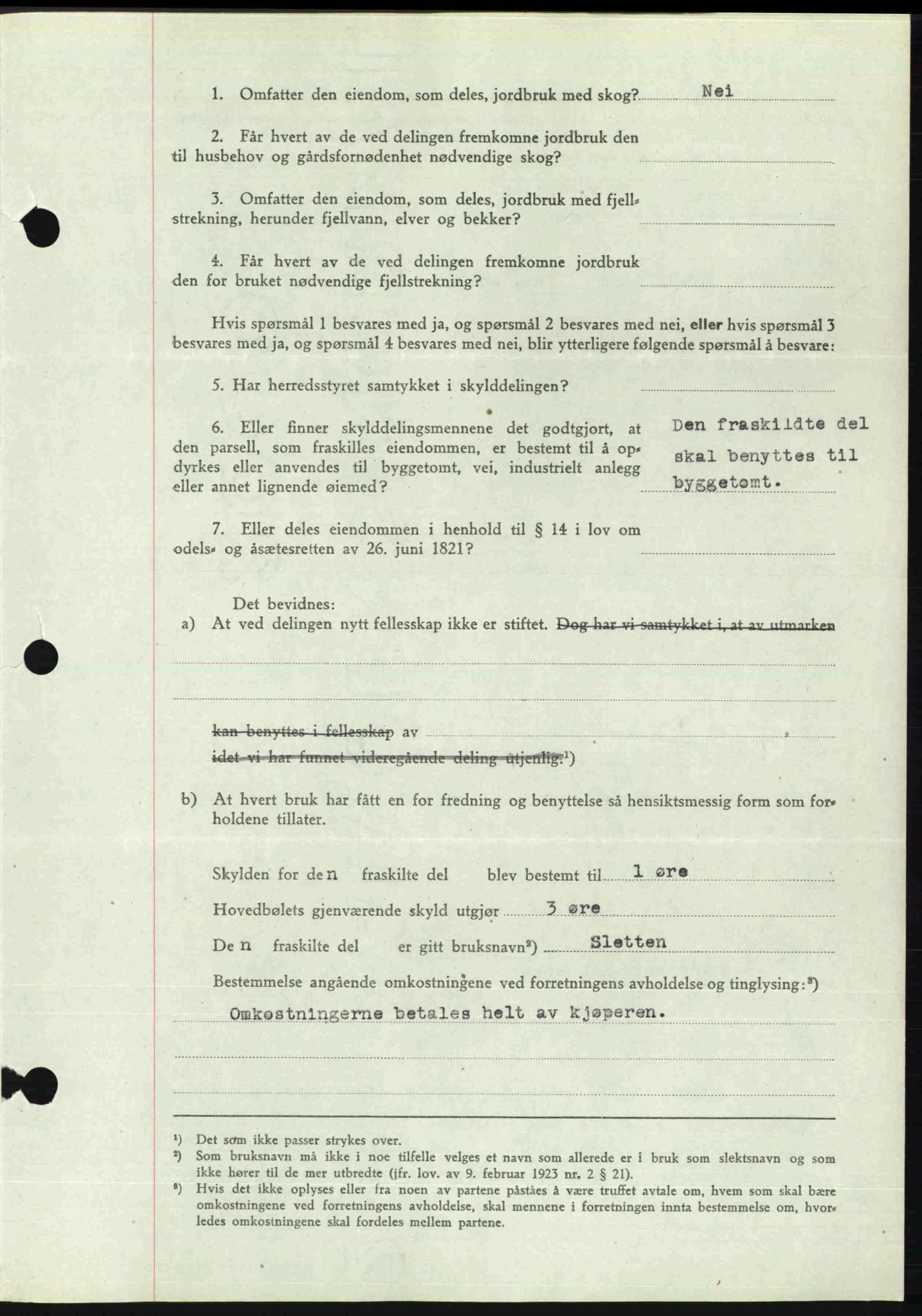 Toten tingrett, SAH/TING-006/H/Hb/Hbc/L0013: Mortgage book no. Hbc-13, 1945-1945, Diary no: : 391/1945