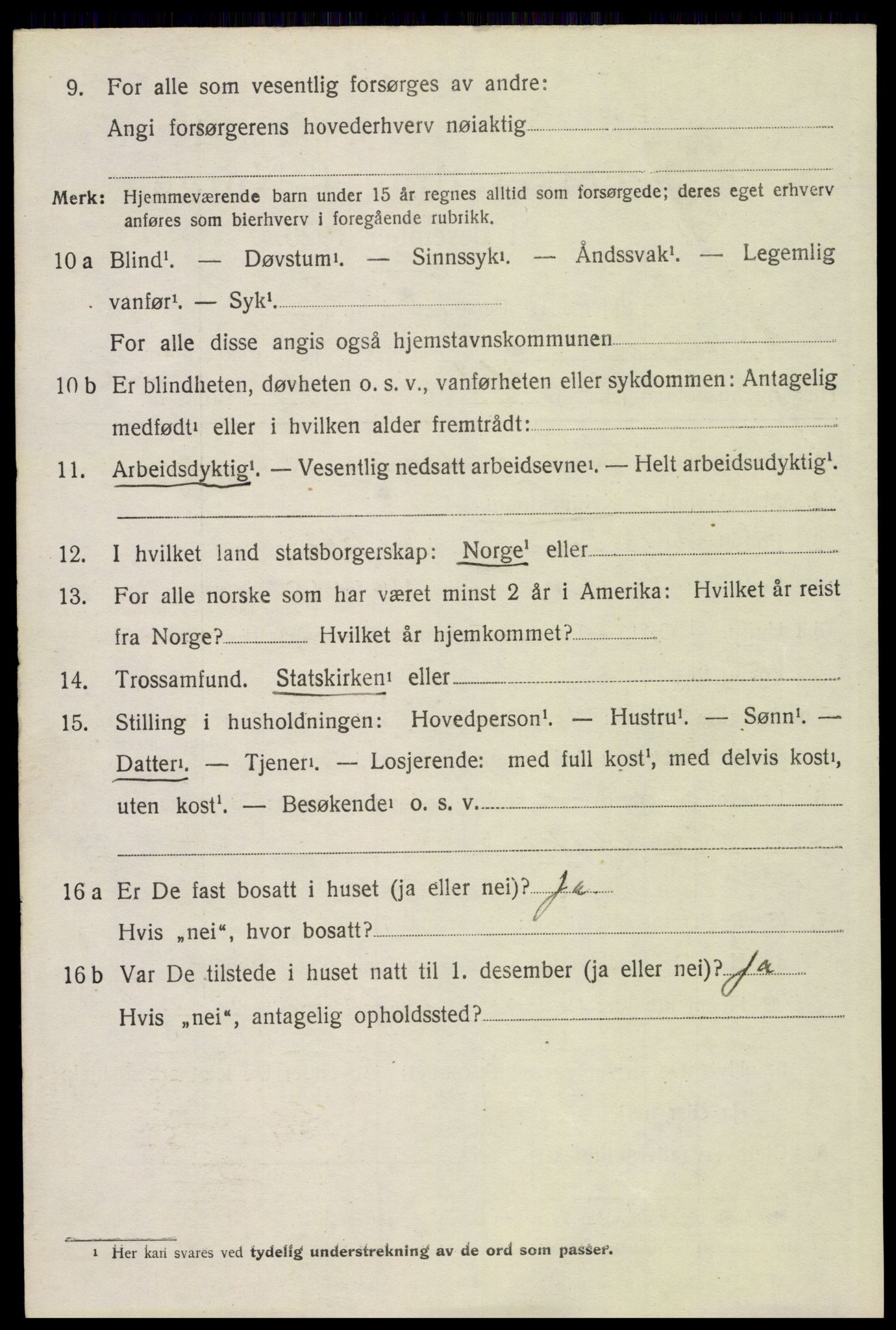 SAH, 1920 census for Åsnes, 1920, p. 9127