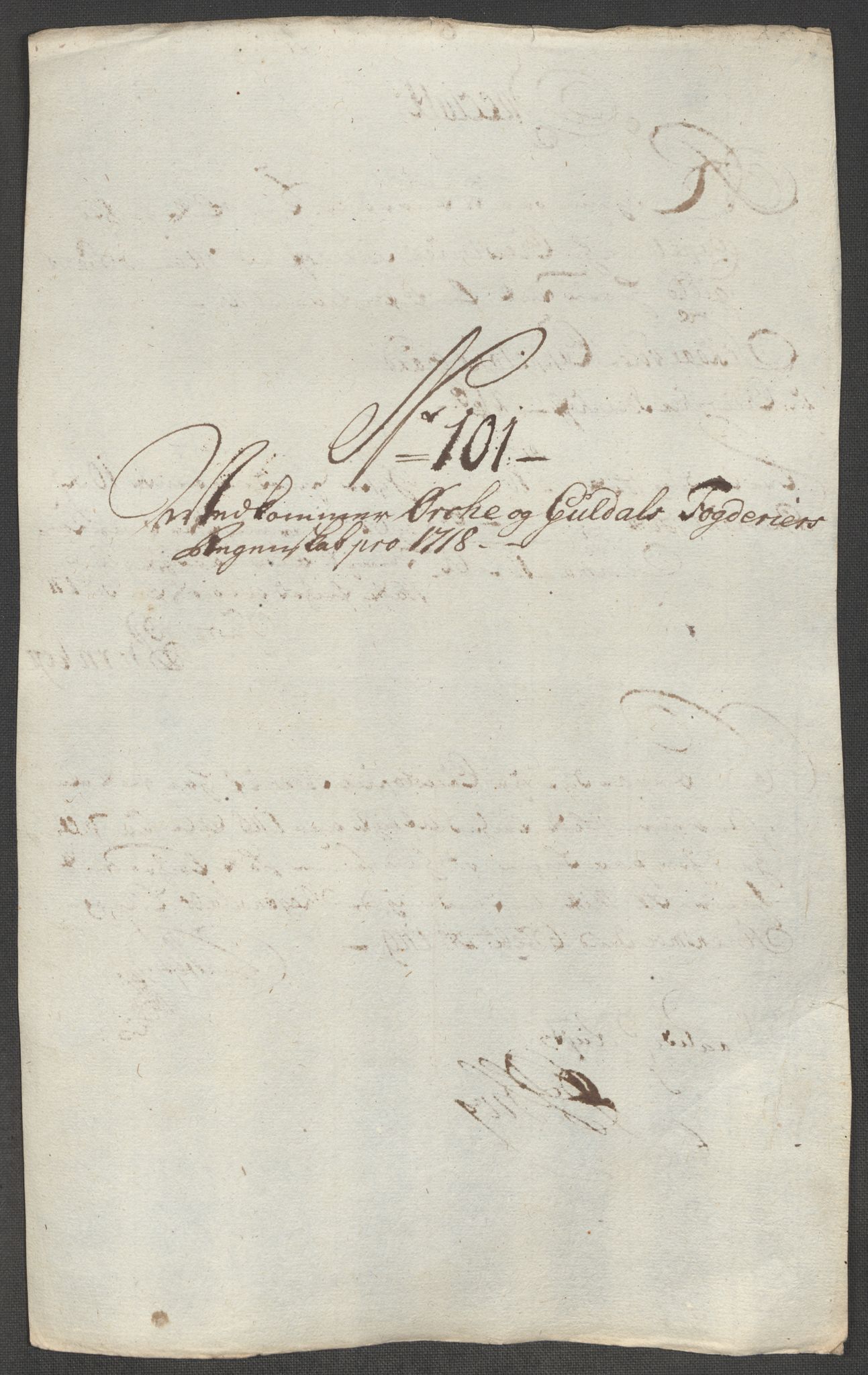 Rentekammeret inntil 1814, Reviderte regnskaper, Fogderegnskap, RA/EA-4092/R60/L3972: Fogderegnskap Orkdal og Gauldal, 1718, p. 266