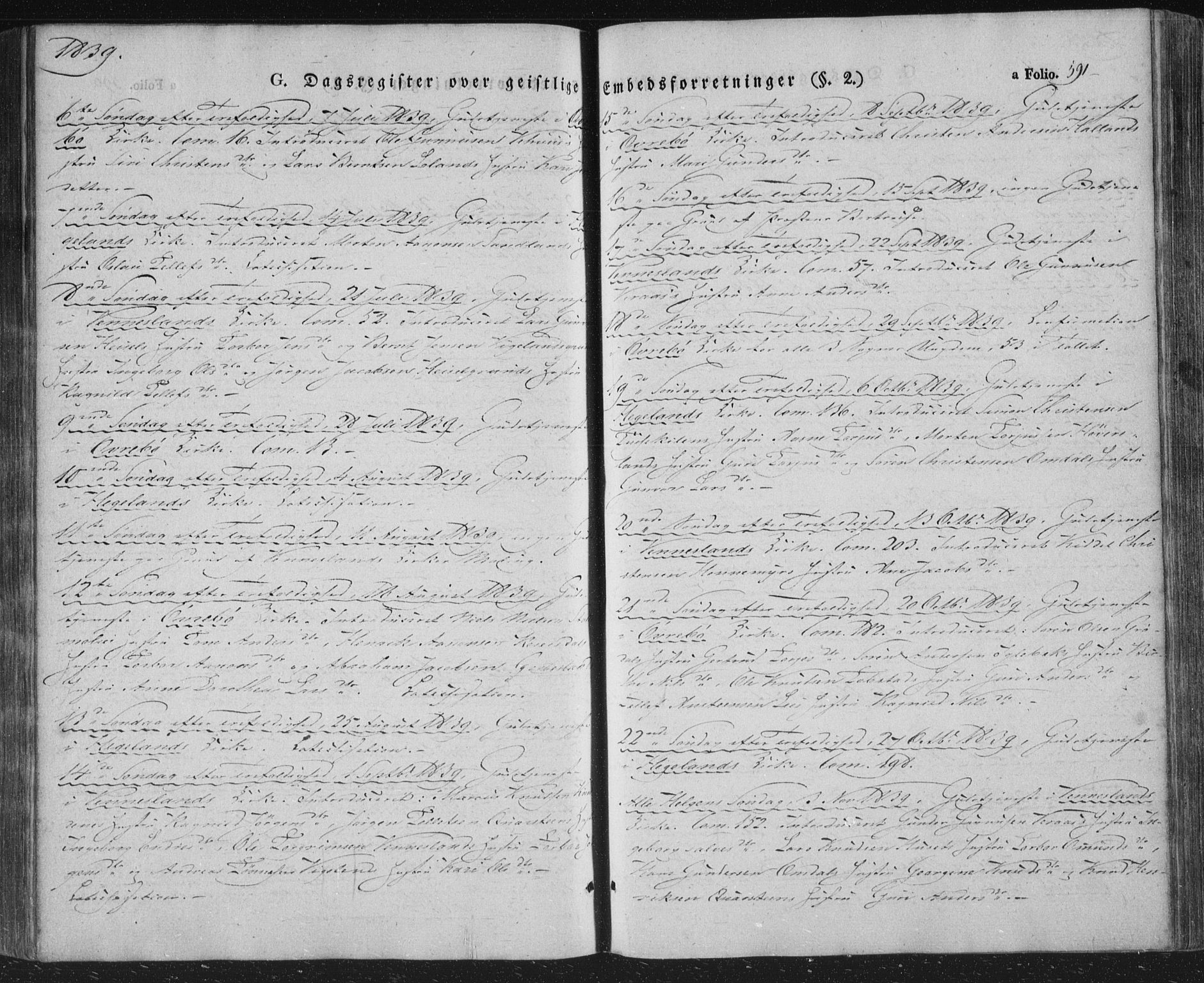 Vennesla sokneprestkontor, AV/SAK-1111-0045/Fa/Fac/L0004: Parish register (official) no. A 4, 1834-1855, p. 591