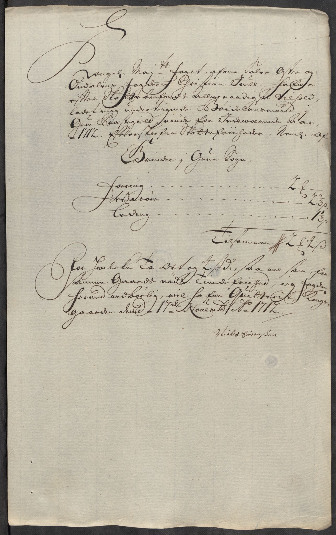 Rentekammeret inntil 1814, Reviderte regnskaper, Fogderegnskap, AV/RA-EA-4092/R13/L0849: Fogderegnskap Solør, Odal og Østerdal, 1712, p. 371