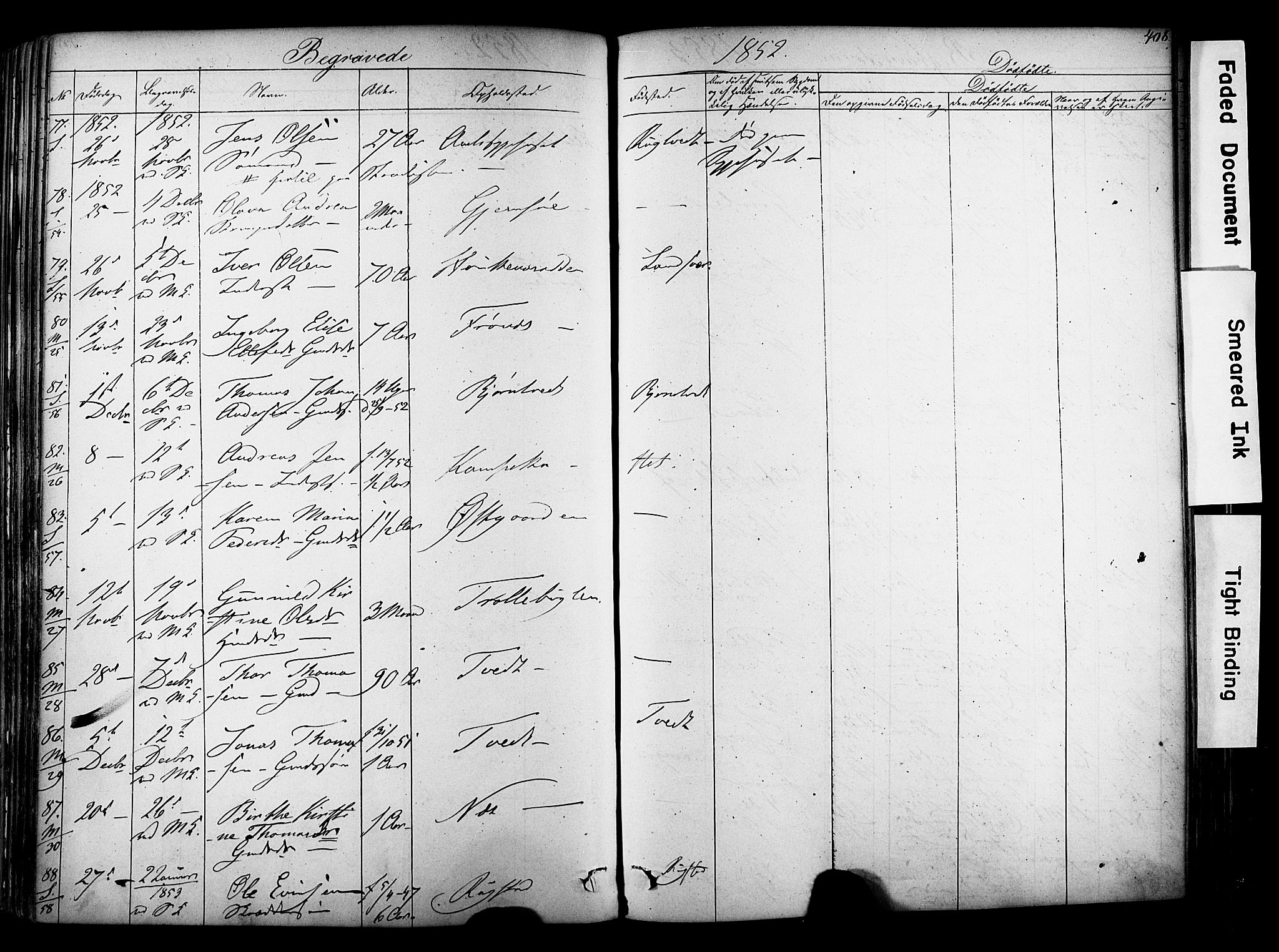 Solum kirkebøker, SAKO/A-306/F/Fa/L0006: Parish register (official) no. I 6, 1844-1855, p. 408