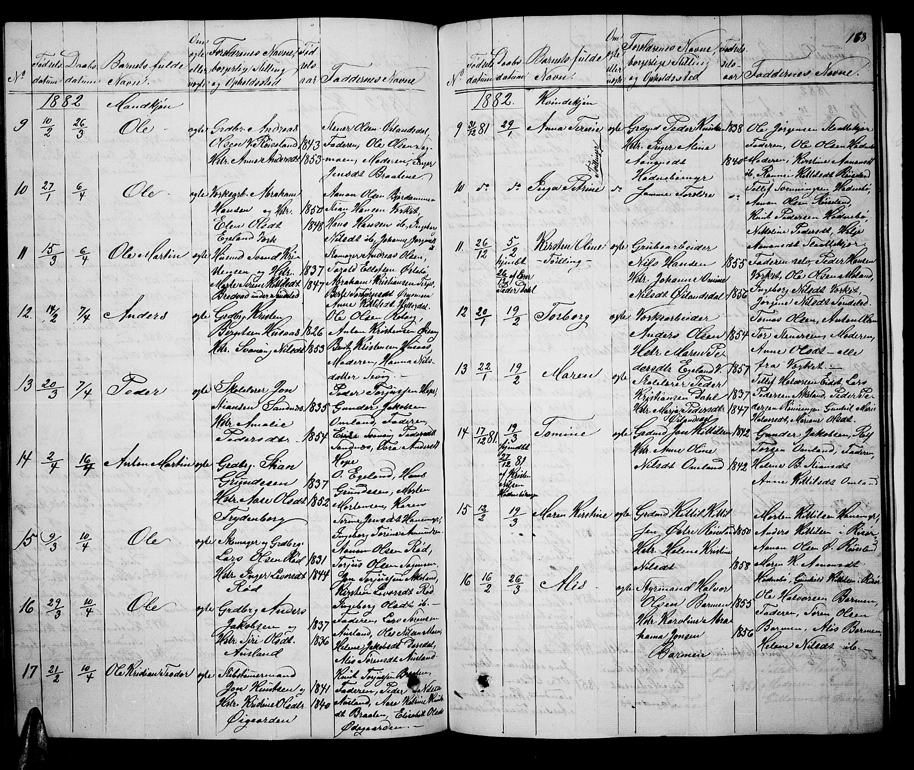 Søndeled sokneprestkontor, AV/SAK-1111-0038/F/Fb/L0004: Parish register (copy) no. B 4, 1857-1884, p. 168