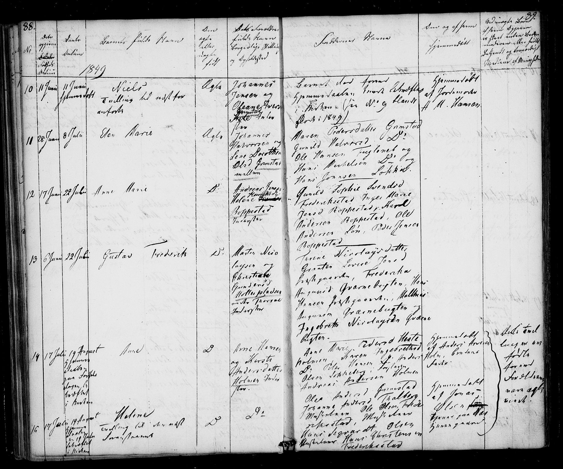 Borge prestekontor Kirkebøker, AV/SAO-A-10903/F/Fb/L0001: Parish register (official) no. II 1, 1836-1852, p. 88-89