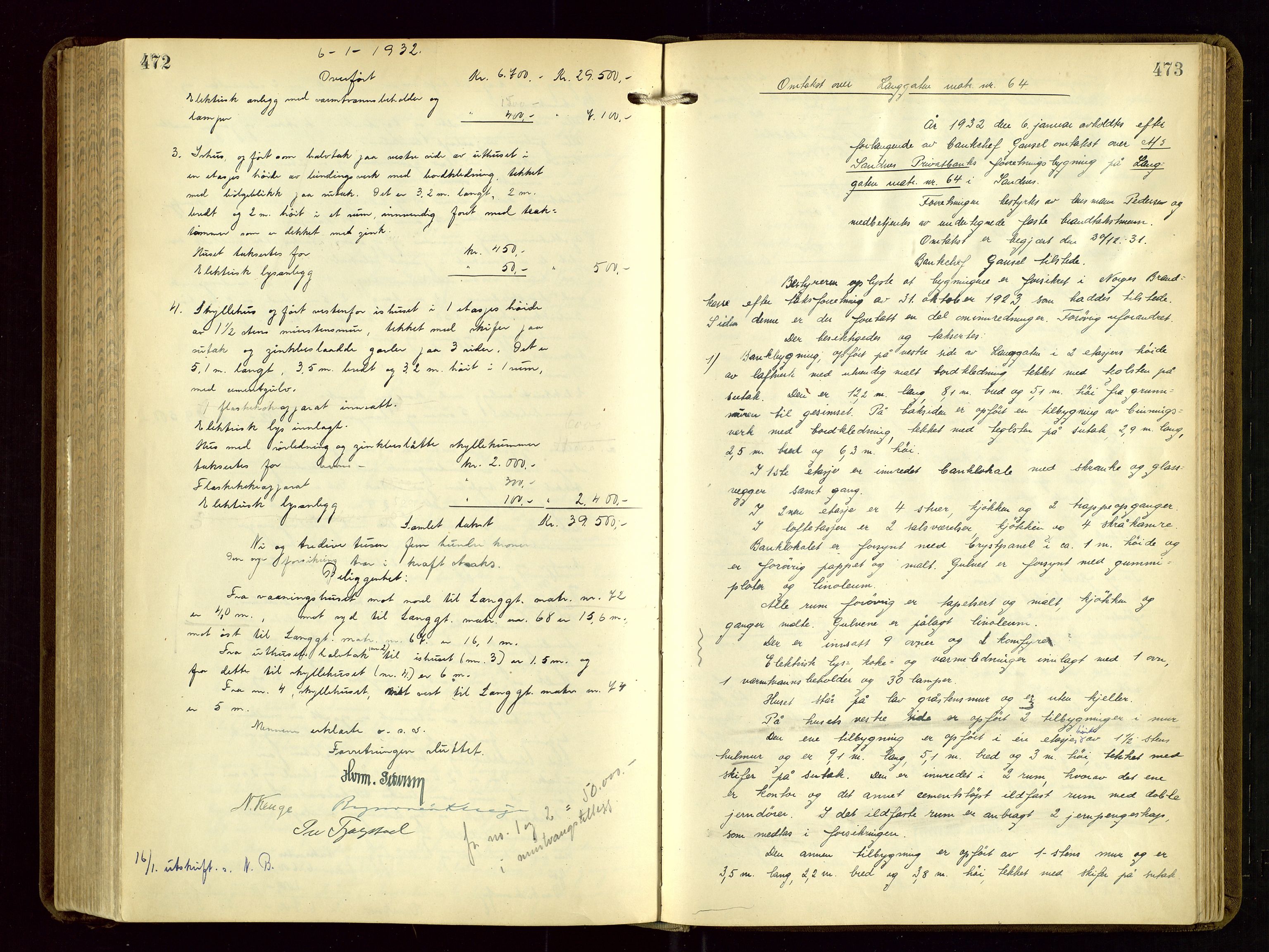 Sandnes lensmannskontor, AV/SAST-A-100167/Goa/L0003: "Brandtakstprotokol", 1924-1934, p. 472-473