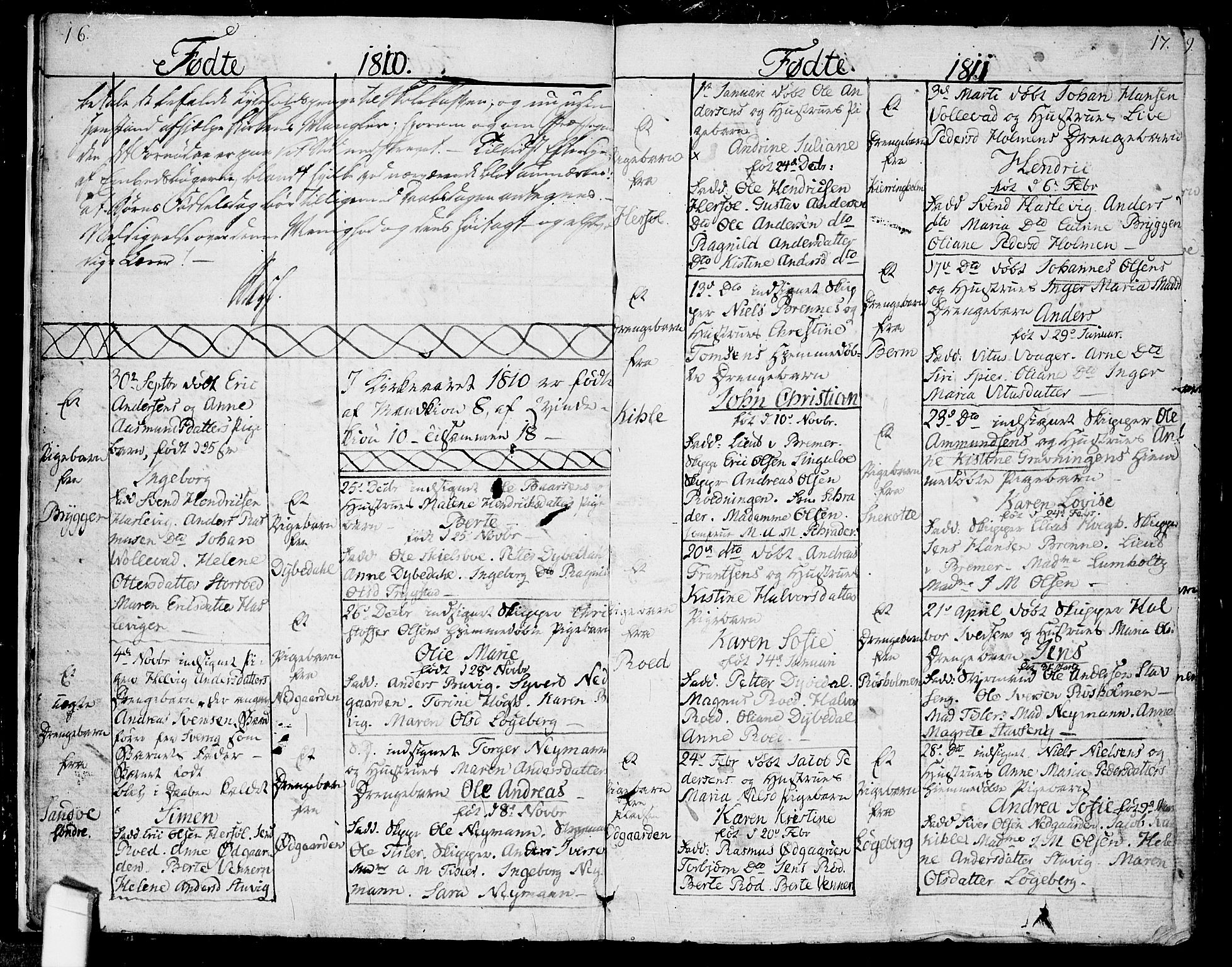 Hvaler prestekontor Kirkebøker, SAO/A-2001/F/Fa/L0004: Parish register (official) no. I 4, 1805-1816, p. 16-17