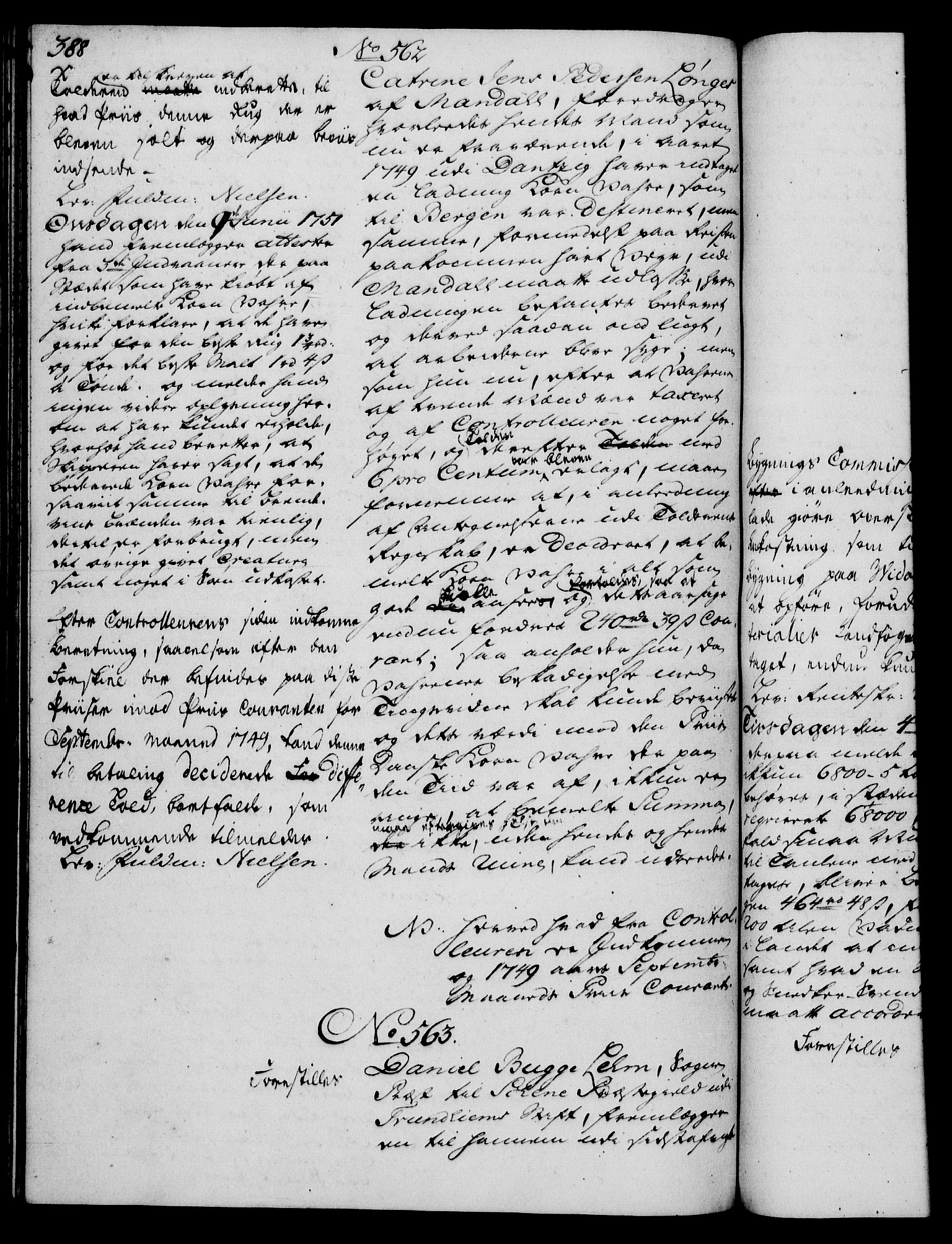 Rentekammeret, Kammerkanselliet, RA/EA-3111/G/Gh/Gha/L0030: Norsk ekstraktmemorialprotokoll (merket RK 53.75), 1749-1751, p. 388