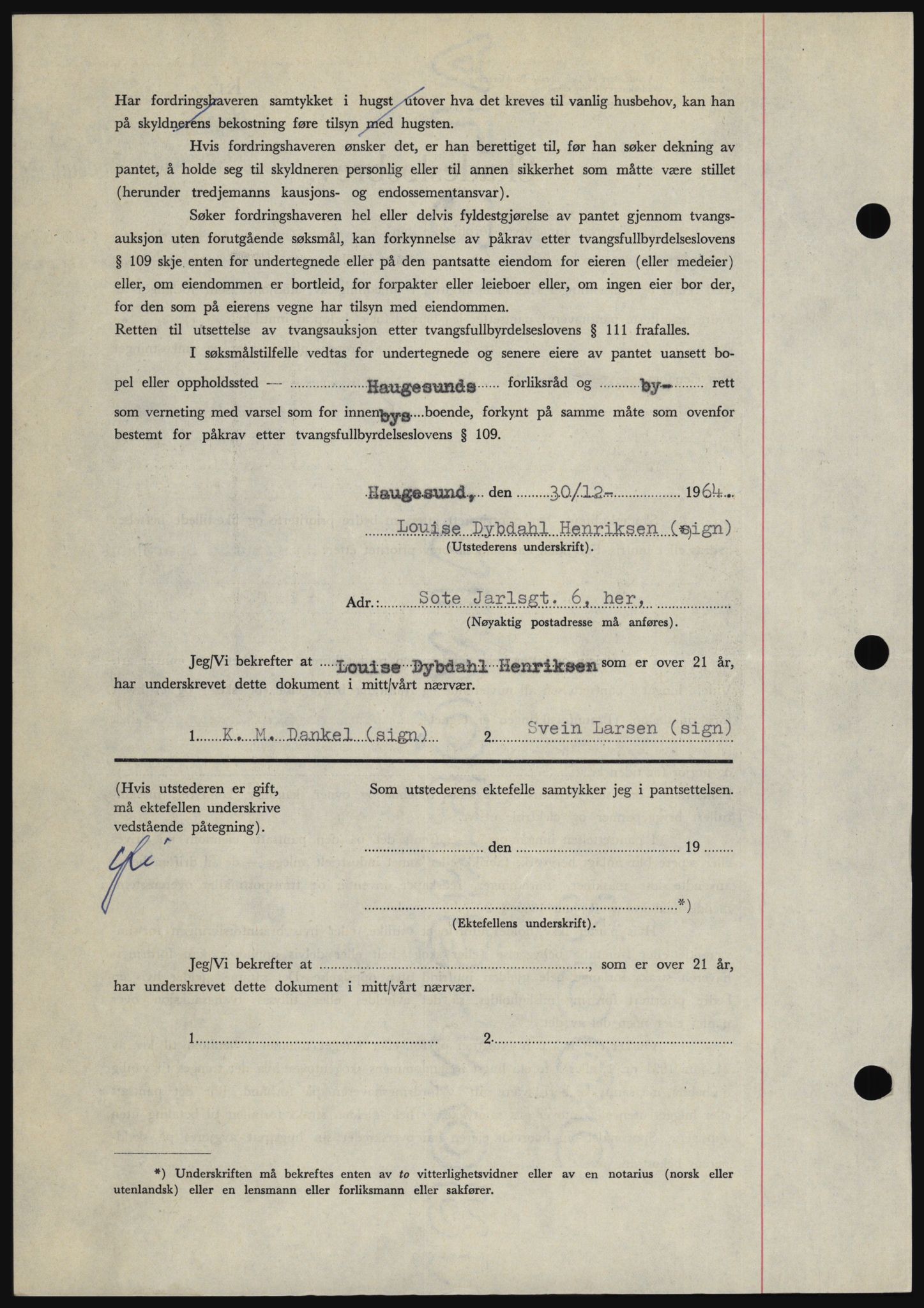 Haugesund tingrett, SAST/A-101415/01/II/IIC/L0053: Mortgage book no. B 53, 1965-1965, Diary no: : 39/1965