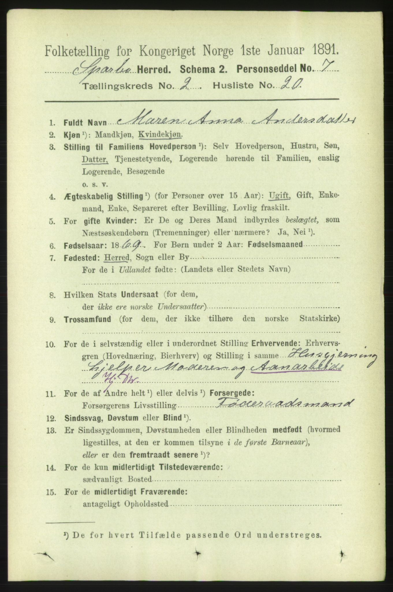 RA, 1891 census for 1731 Sparbu, 1891, p. 780