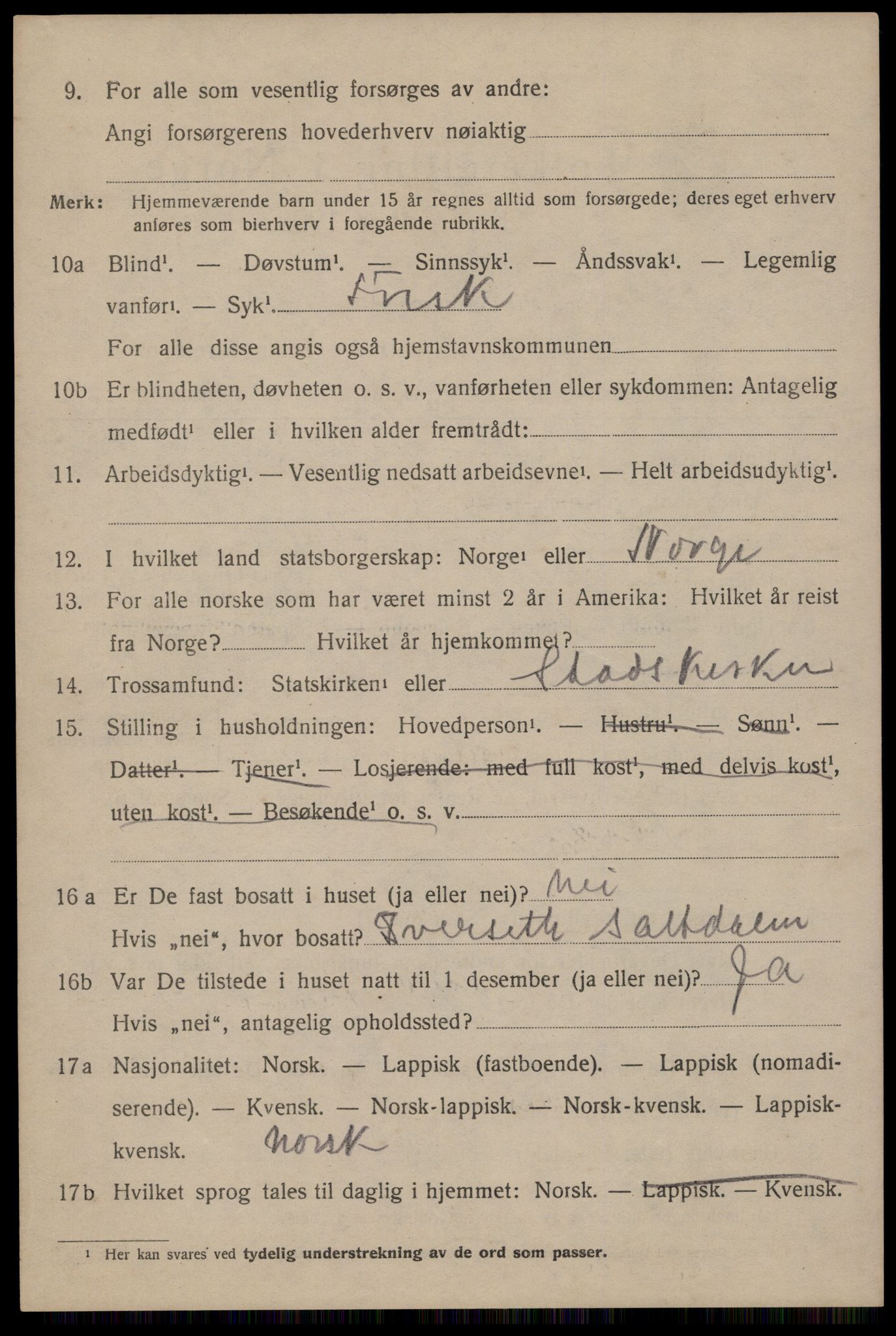 RA, 1920 census: Additional forms, 1920, p. 5630