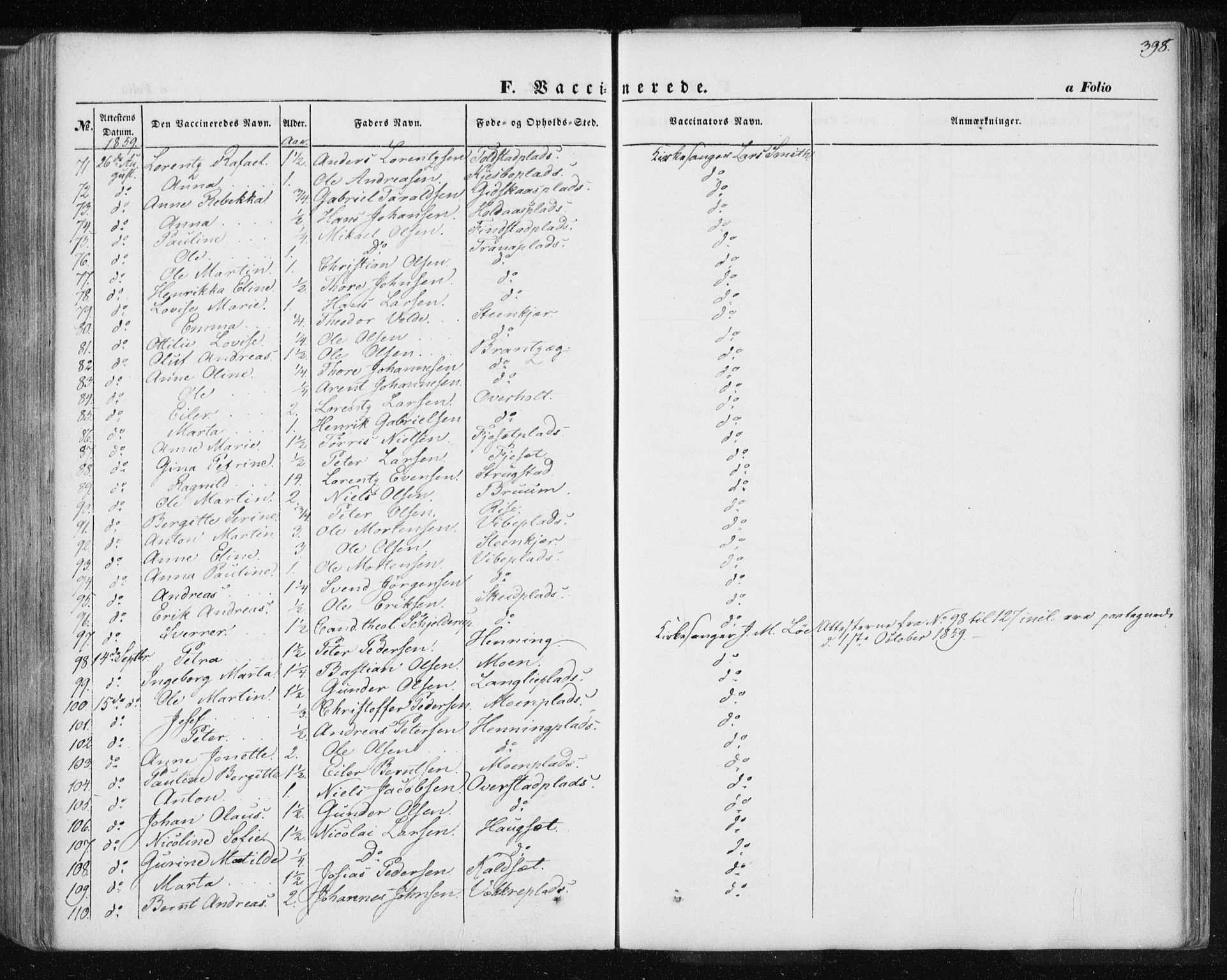 Ministerialprotokoller, klokkerbøker og fødselsregistre - Nord-Trøndelag, SAT/A-1458/735/L0342: Parish register (official) no. 735A07 /1, 1849-1862, p. 398