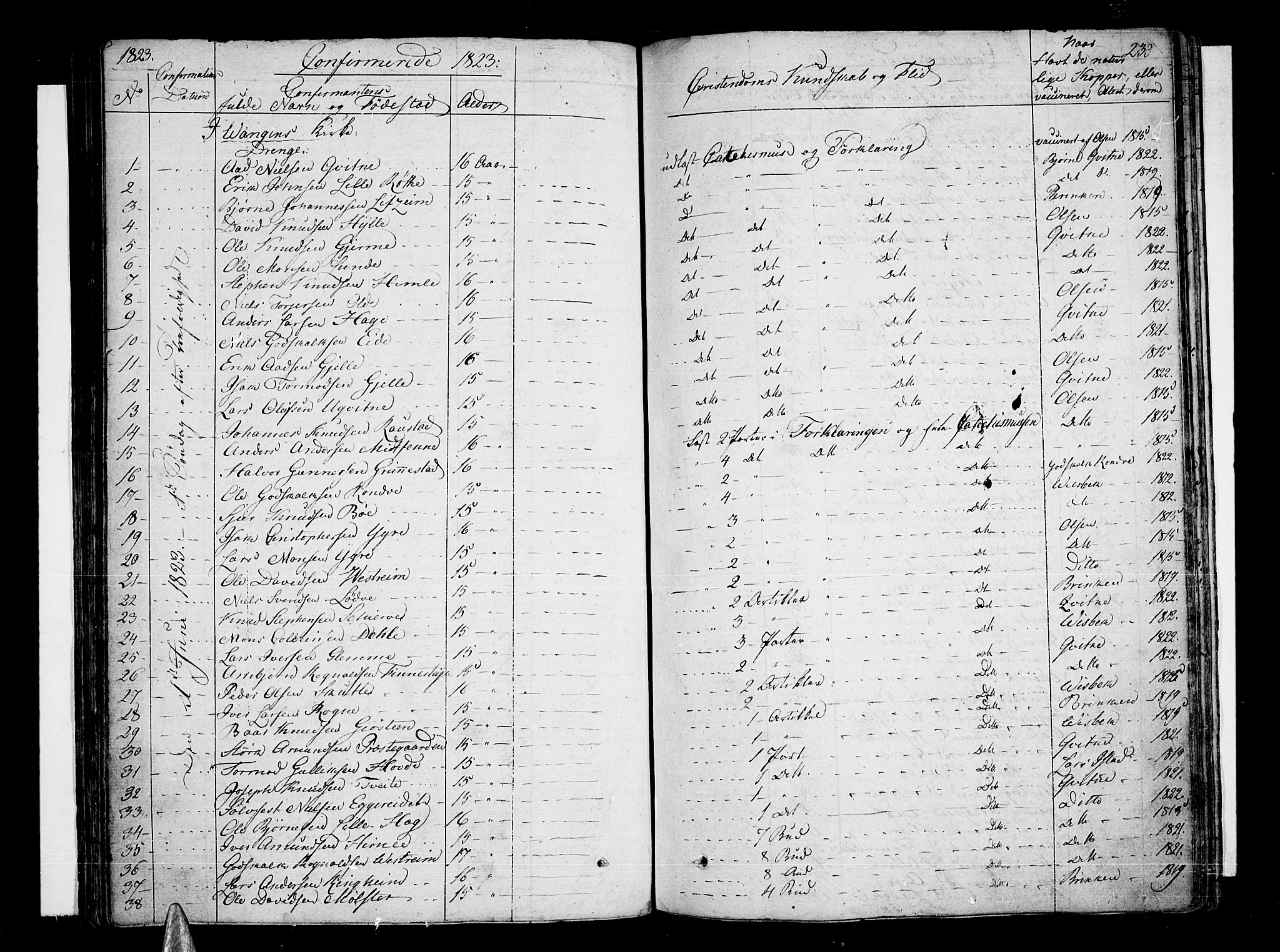 Voss sokneprestembete, SAB/A-79001/H/Haa: Parish register (official) no. A 12, 1823-1837, p. 230