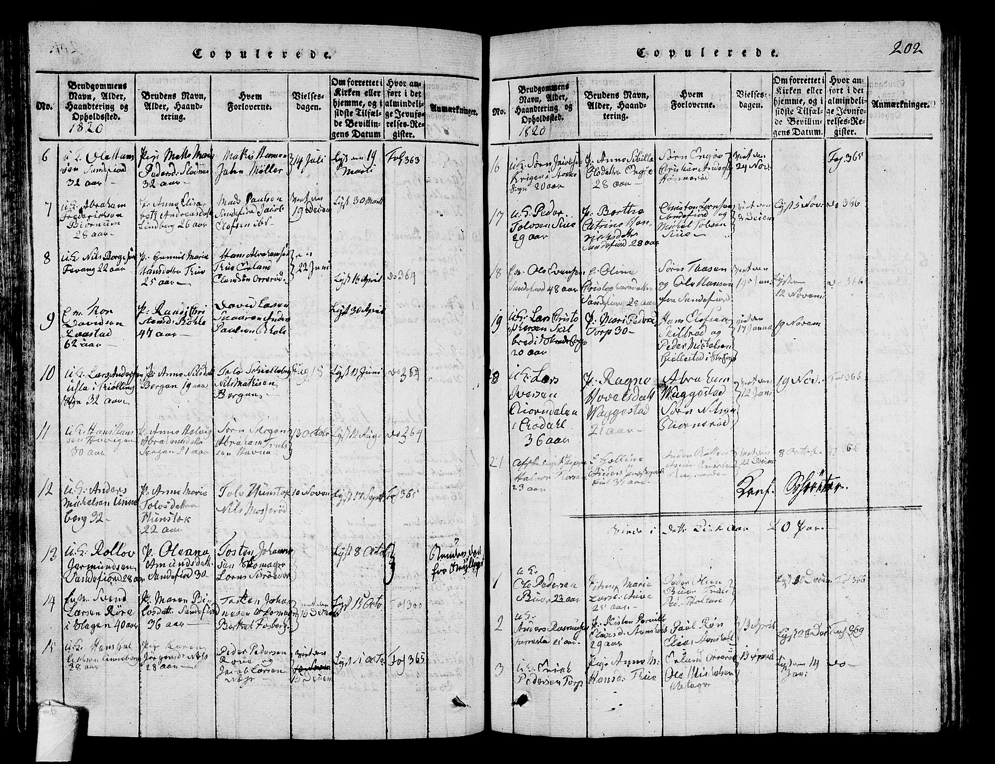 Sandar kirkebøker, SAKO/A-243/G/Ga/L0001: Parish register (copy) no. 1, 1814-1835, p. 202