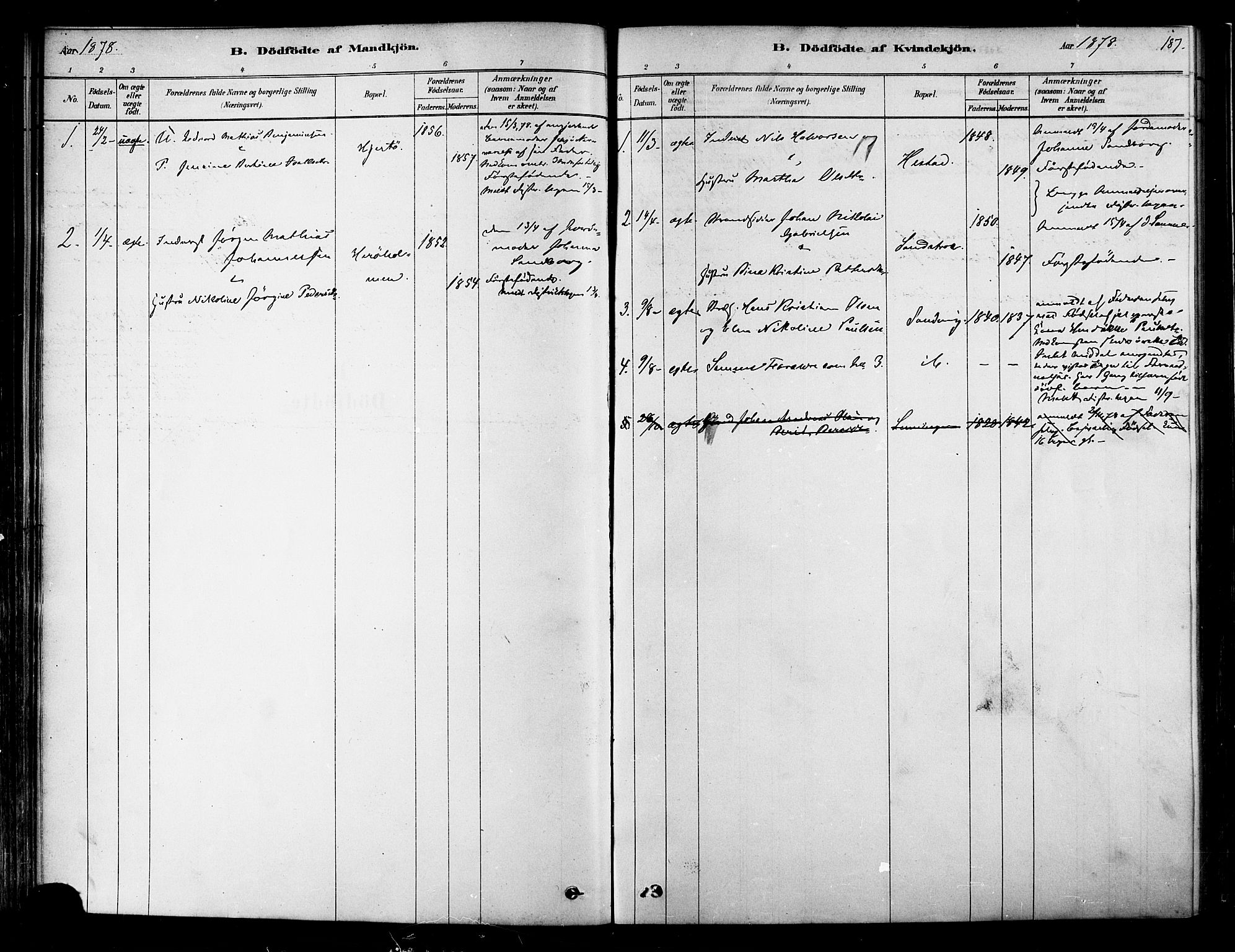 Ministerialprotokoller, klokkerbøker og fødselsregistre - Nordland, SAT/A-1459/834/L0507: Parish register (official) no. 834A05, 1878-1892, p. 187