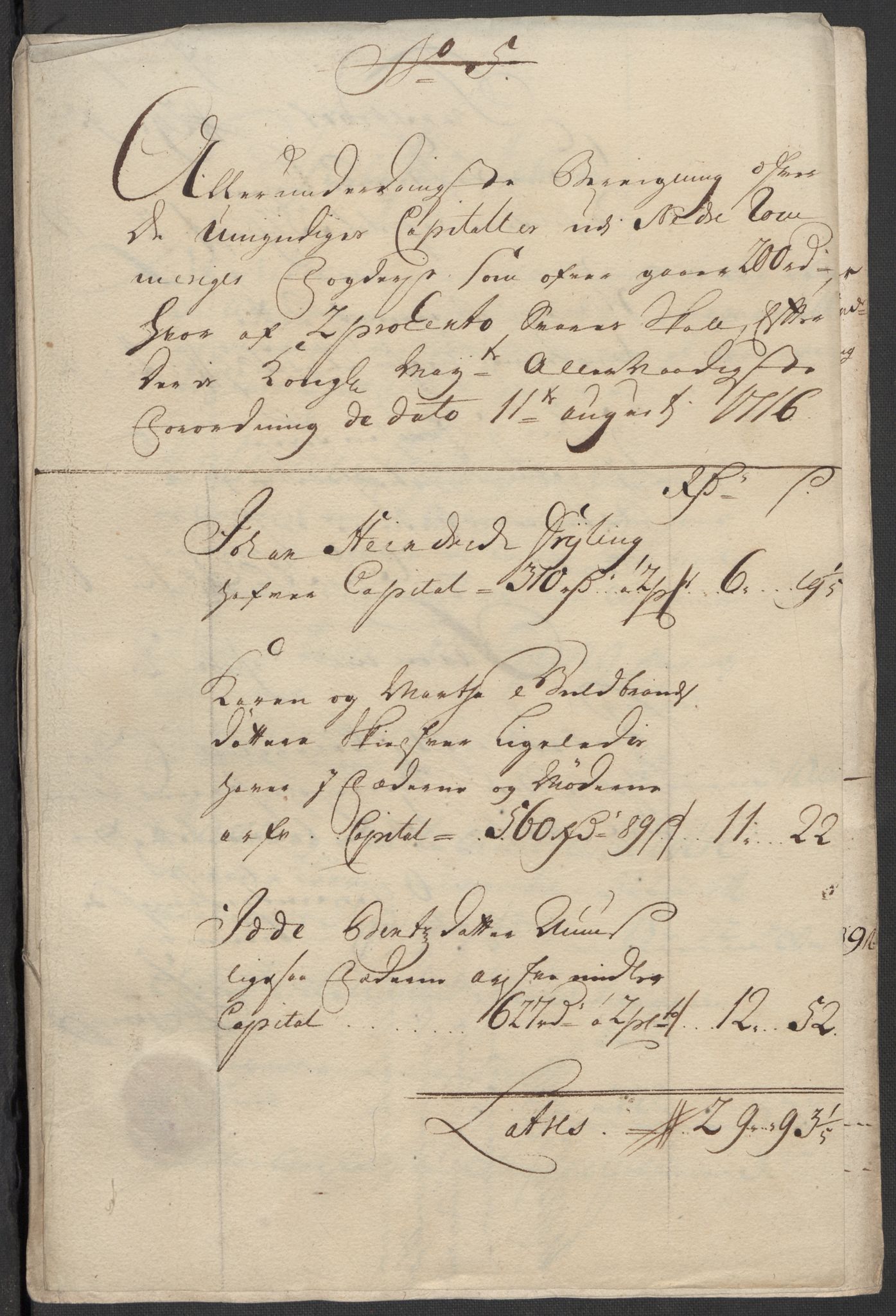 Rentekammeret inntil 1814, Reviderte regnskaper, Fogderegnskap, AV/RA-EA-4092/R11/L0598: Fogderegnskap Nedre Romerike, 1716, p. 191