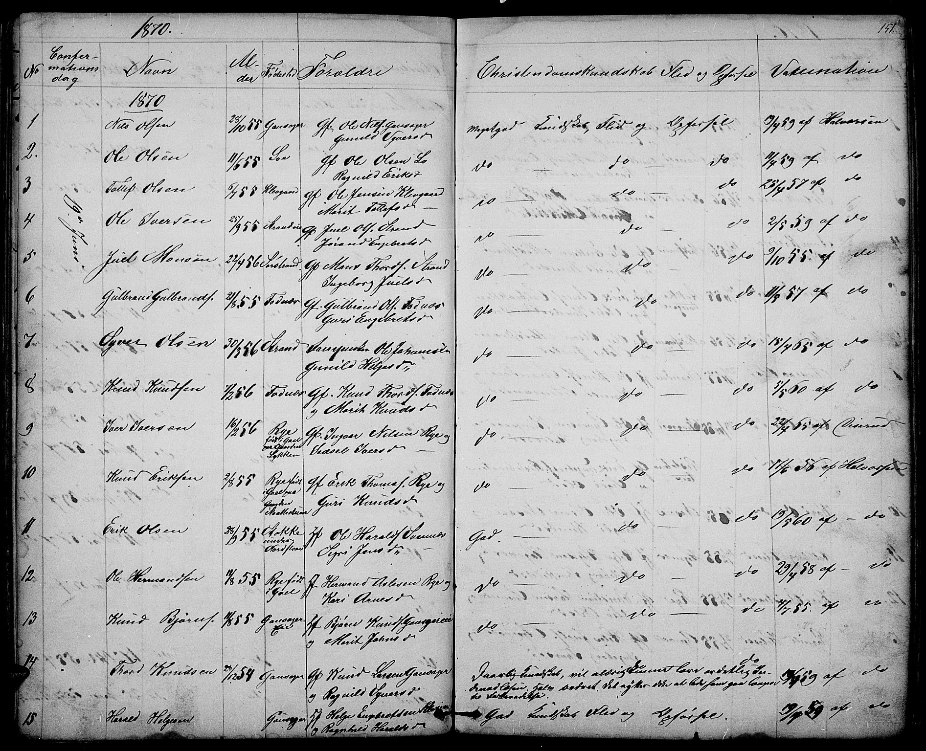 Nord-Aurdal prestekontor, SAH/PREST-132/H/Ha/Hab/L0003: Parish register (copy) no. 3, 1842-1882, p. 151