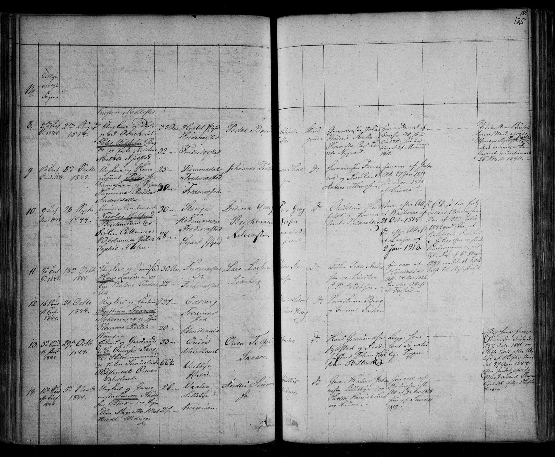 Fredrikstad prestekontor Kirkebøker, AV/SAO-A-11082/F/Fa/L0005: Parish register (official) no. 5, 1835-1856, p. 125