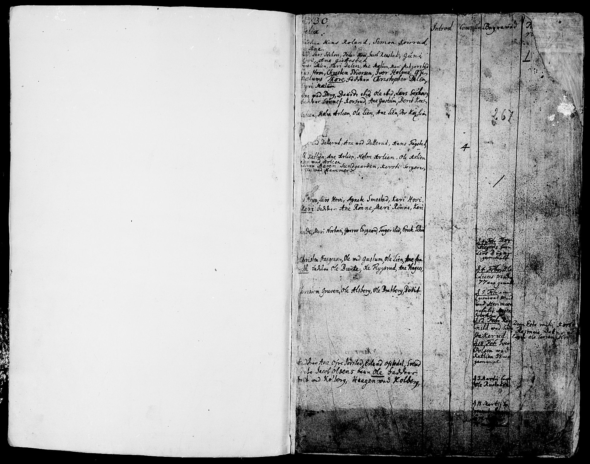 Fåberg prestekontor, SAH/PREST-086/H/Ha/Haa/L0001: Parish register (official) no. 1, 1727-1775, p. 1