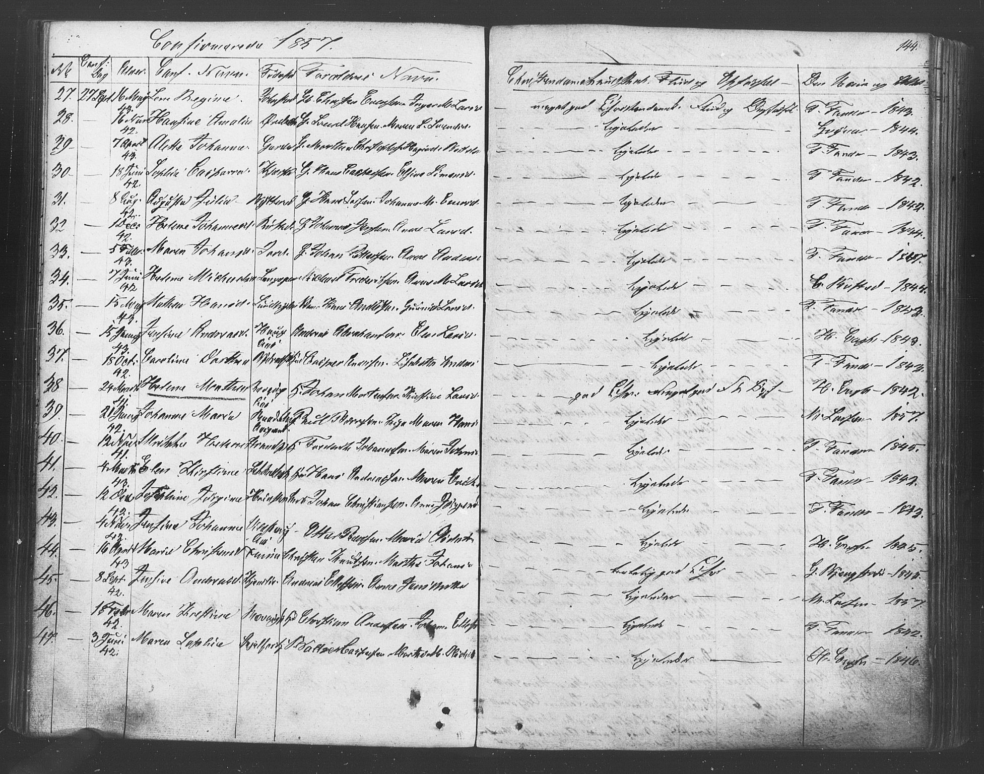 Vestby prestekontor Kirkebøker, AV/SAO-A-10893/F/Fa/L0007: Parish register (official) no. I 7, 1850-1862, p. 144