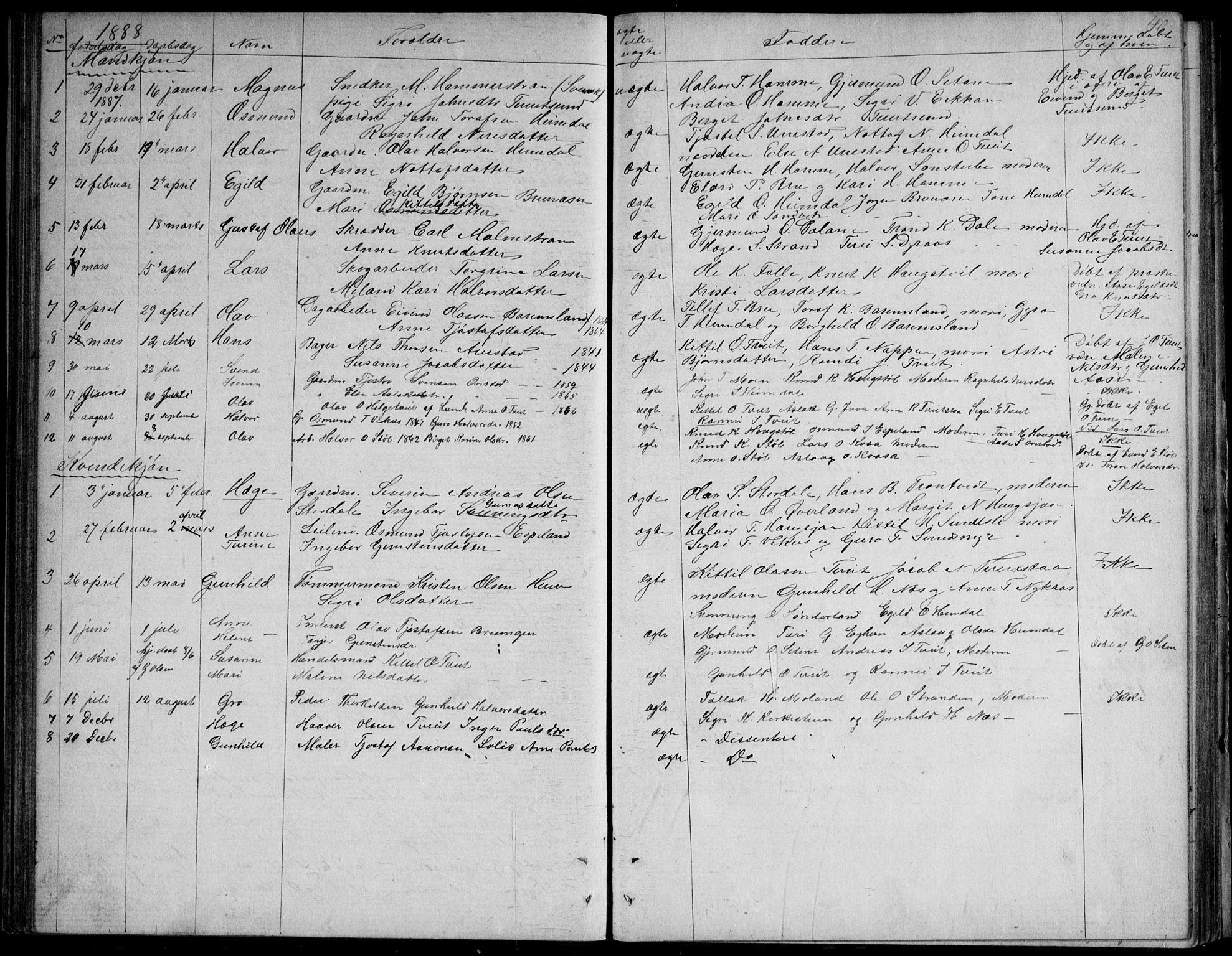Nissedal kirkebøker, SAKO/A-288/G/Gb/L0002: Parish register (copy) no. II 2, 1863-1892, p. 40
