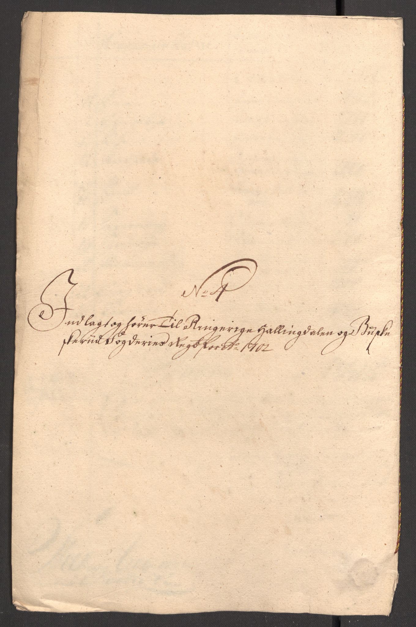 Rentekammeret inntil 1814, Reviderte regnskaper, Fogderegnskap, RA/EA-4092/R22/L1459: Fogderegnskap Ringerike, Hallingdal og Buskerud, 1702, p. 181