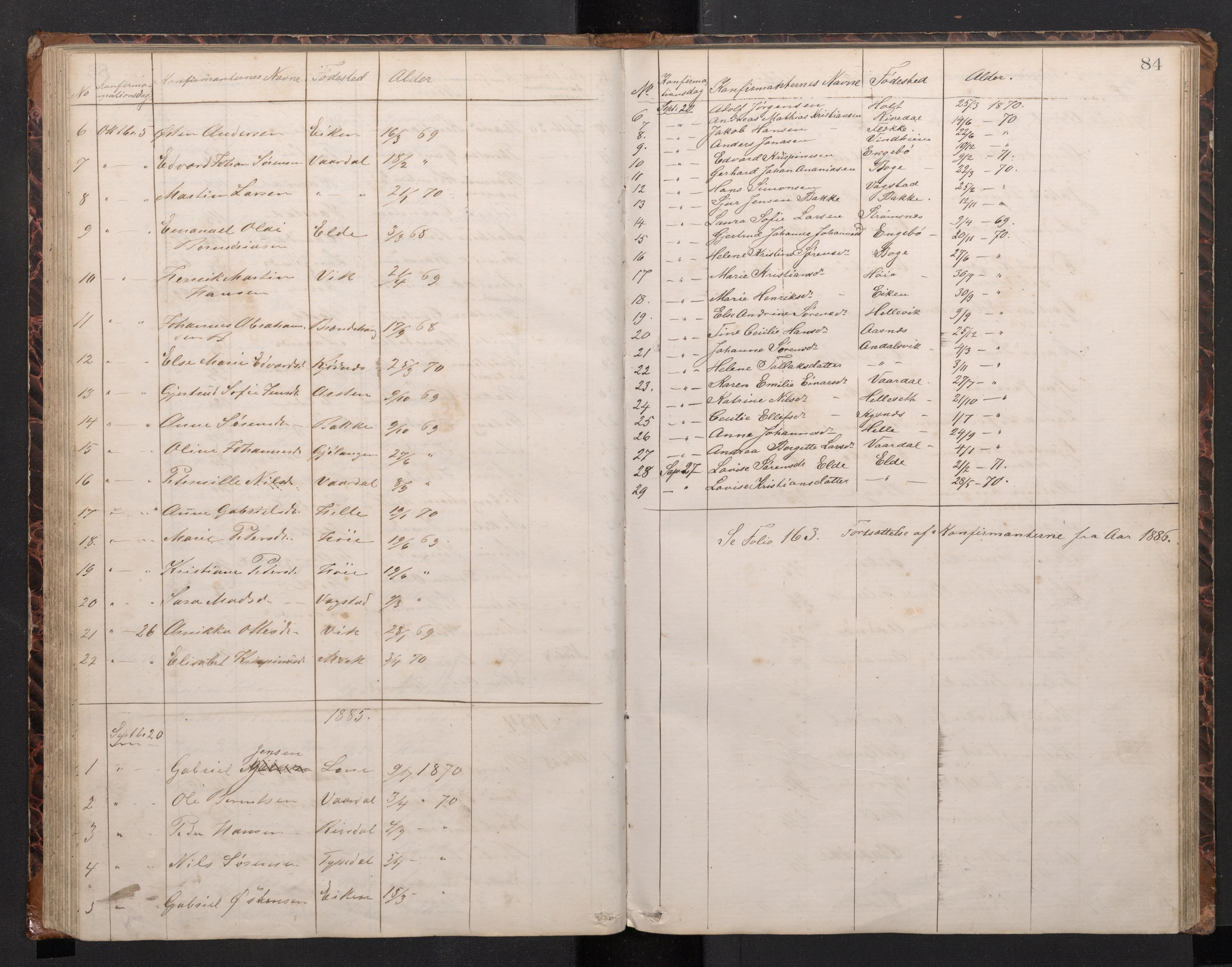 Fjaler sokneprestembete, AV/SAB-A-79801/H/Hab/Habb/L0001: Parish register (copy) no. B 1, 1865-1894, p. 83b-84a