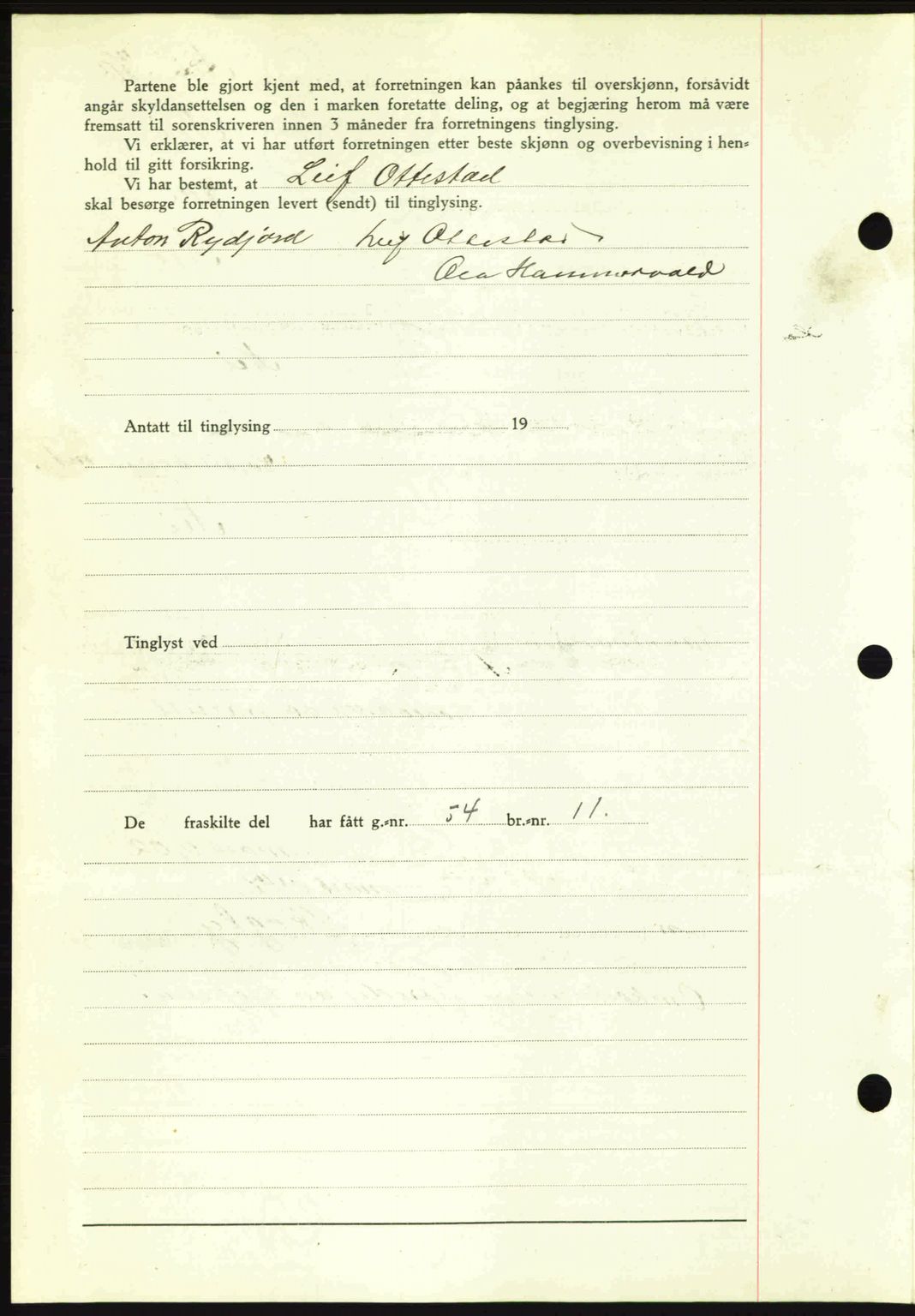 Romsdal sorenskriveri, AV/SAT-A-4149/1/2/2C: Mortgage book no. A15, 1943-1944, Diary no: : 2101/1943