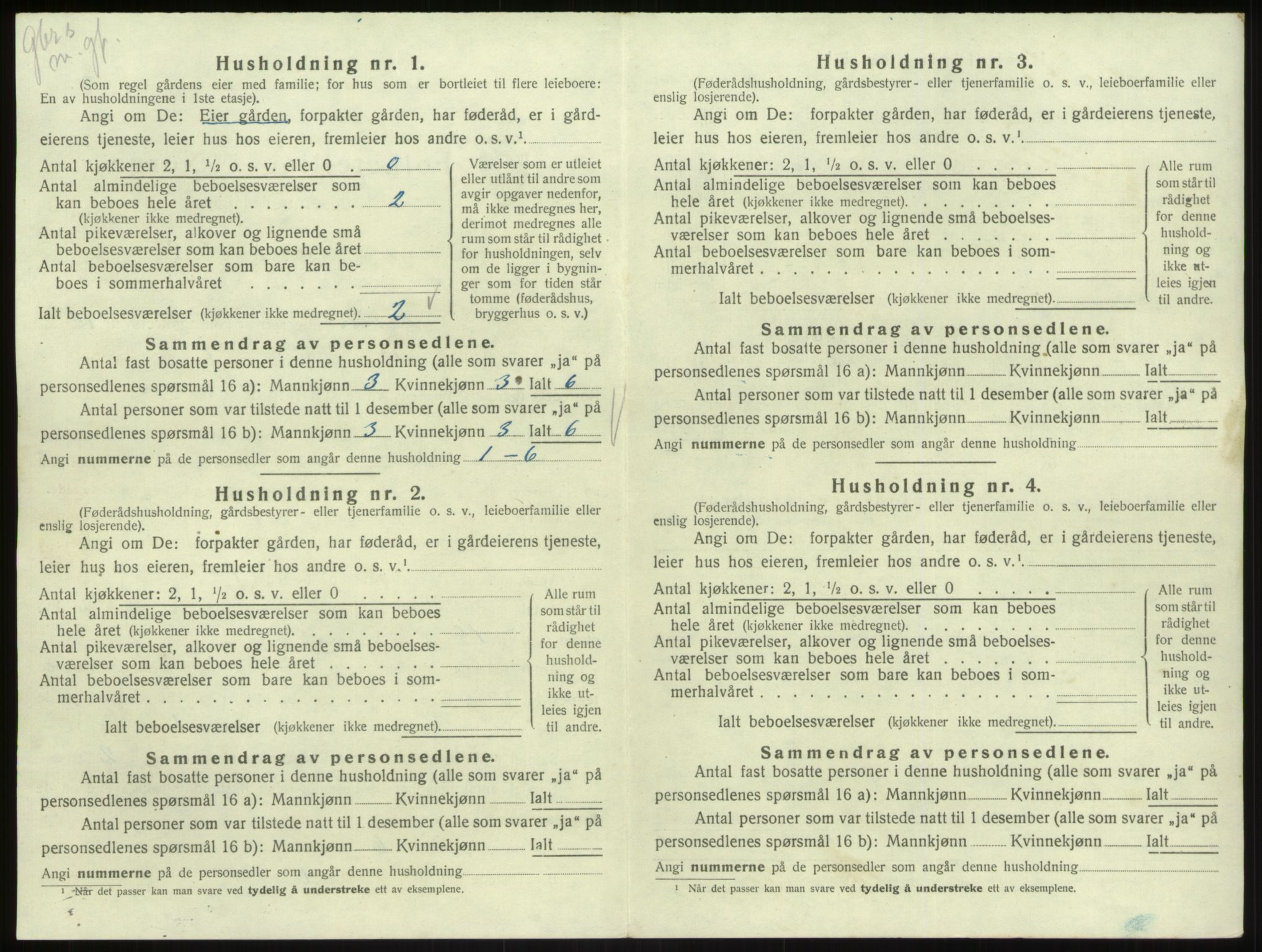 SAB, 1920 census for Lavik, 1920, p. 375