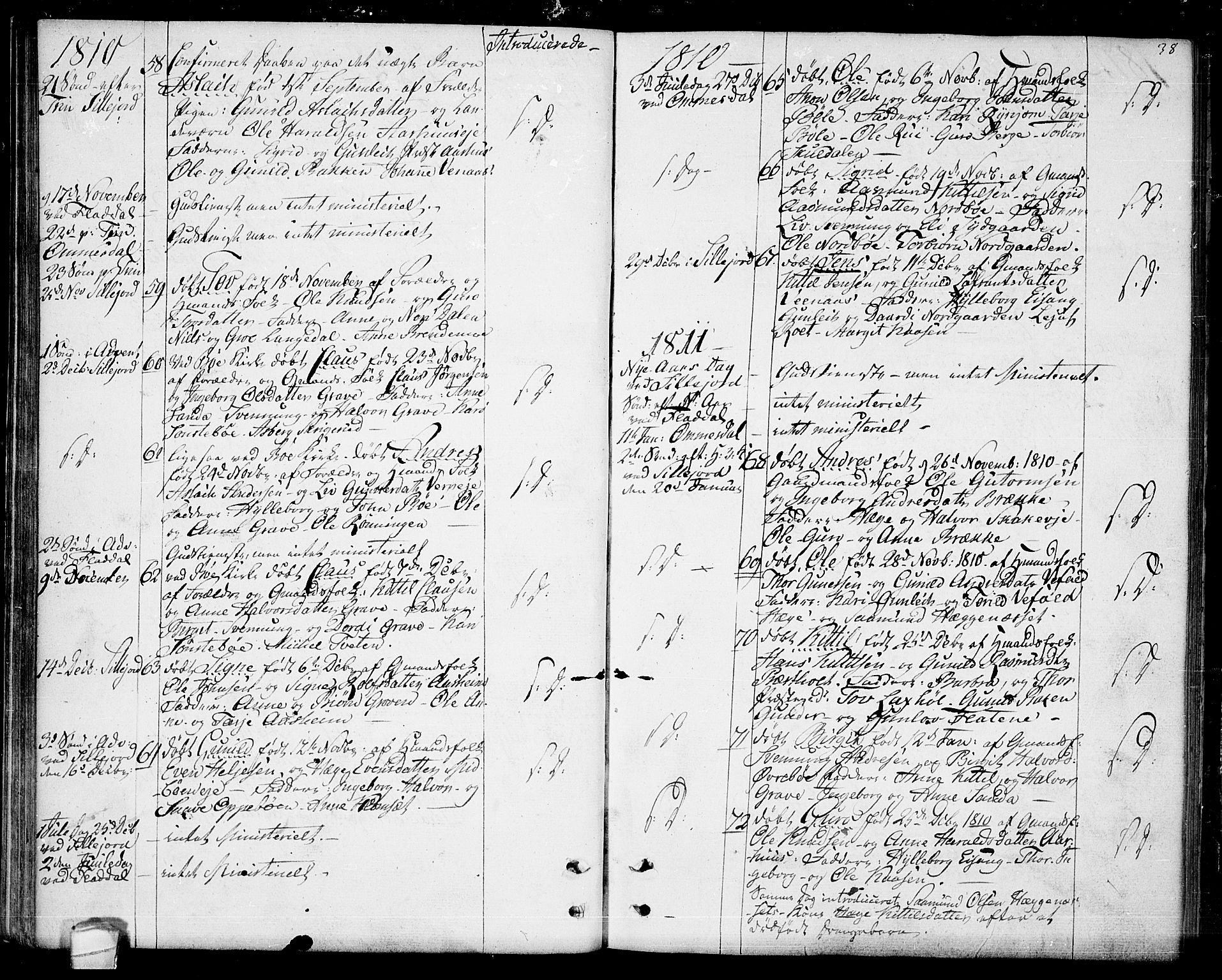 Seljord kirkebøker, SAKO/A-20/F/Fa/L0009: Parish register (official) no. I 9, 1801-1814, p. 38