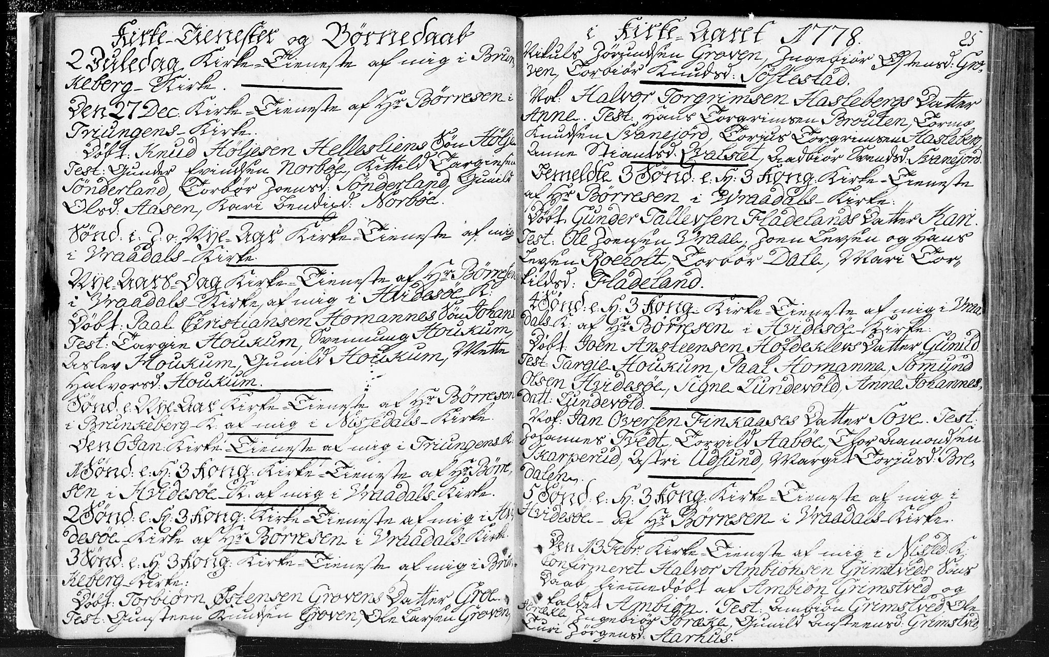 Kviteseid kirkebøker, SAKO/A-276/F/Fa/L0002: Parish register (official) no. I 2, 1773-1786, p. 25