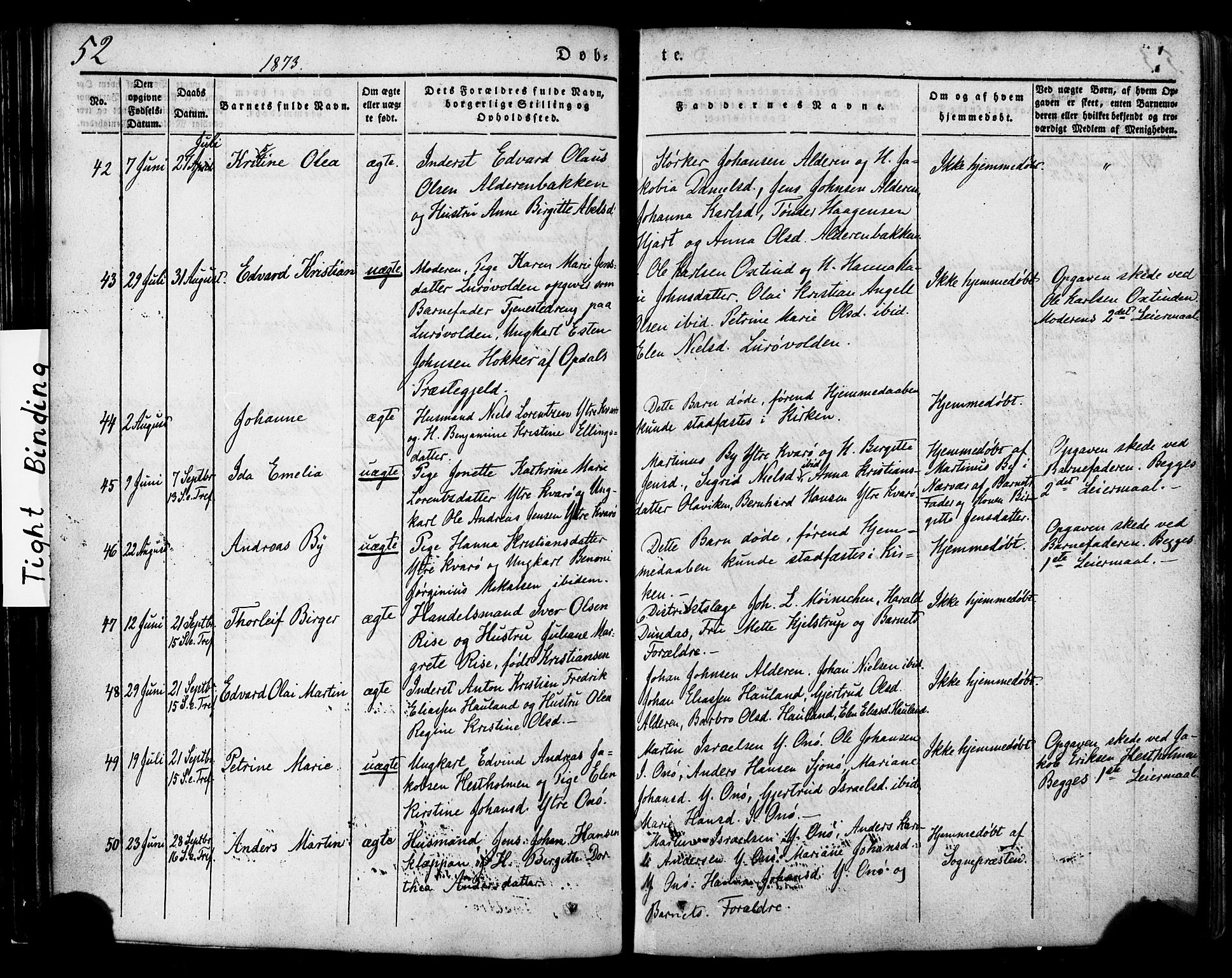 Ministerialprotokoller, klokkerbøker og fødselsregistre - Nordland, SAT/A-1459/839/L0567: Parish register (official) no. 839A04, 1863-1879, p. 52