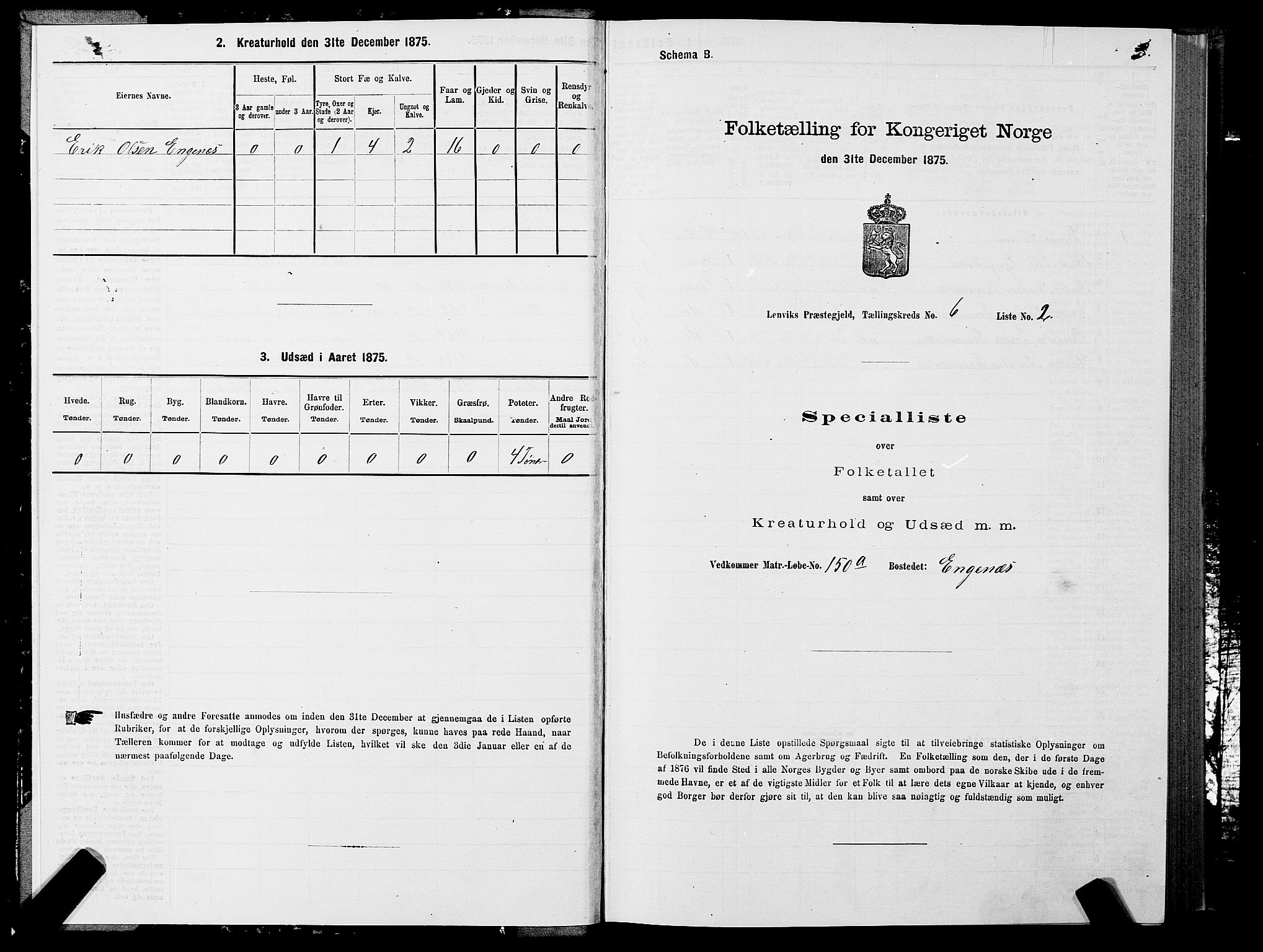 SATØ, 1875 census for 1931P Lenvik, 1875, p. 4003