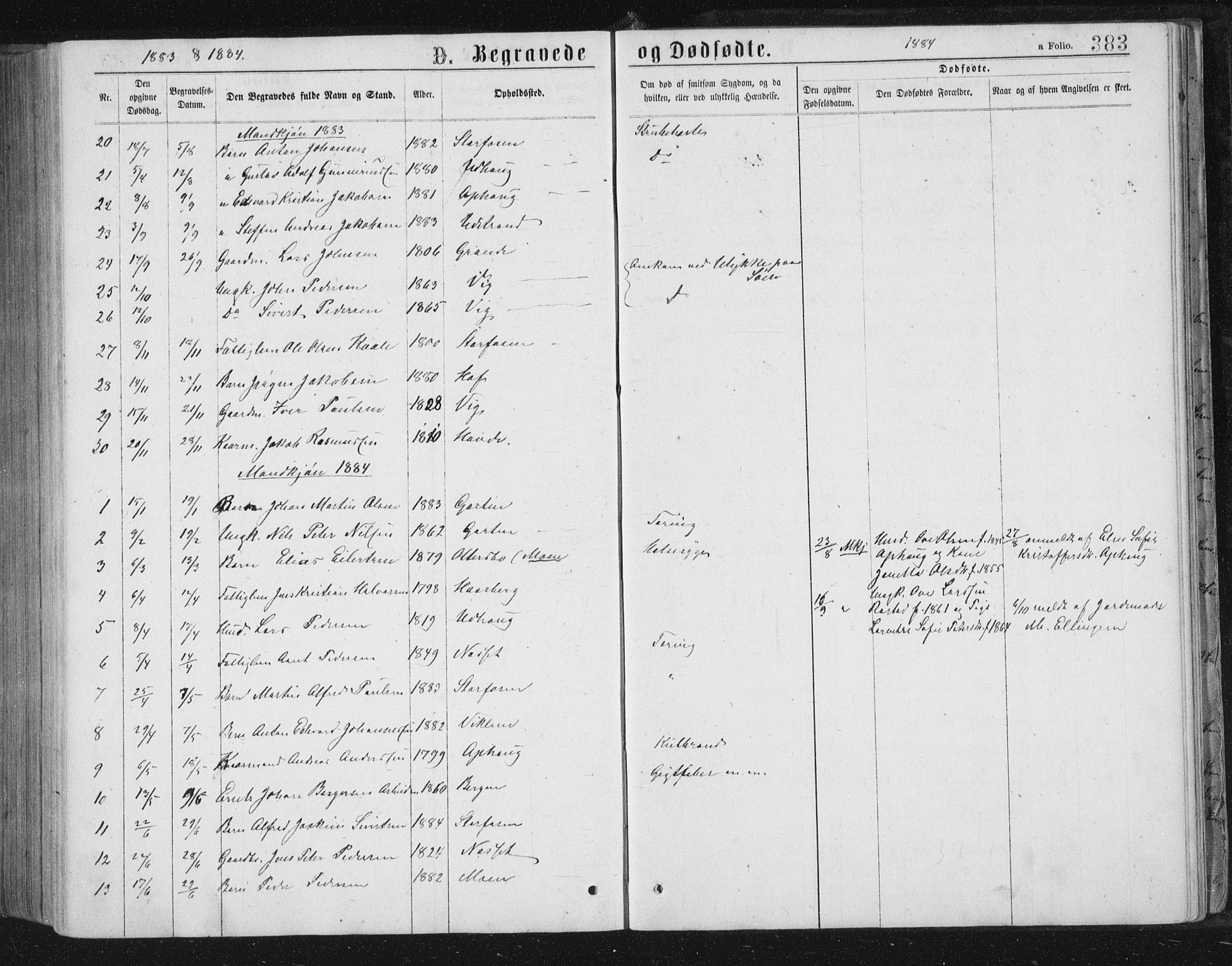 Ministerialprotokoller, klokkerbøker og fødselsregistre - Sør-Trøndelag, SAT/A-1456/659/L0745: Parish register (copy) no. 659C02, 1869-1892, p. 383