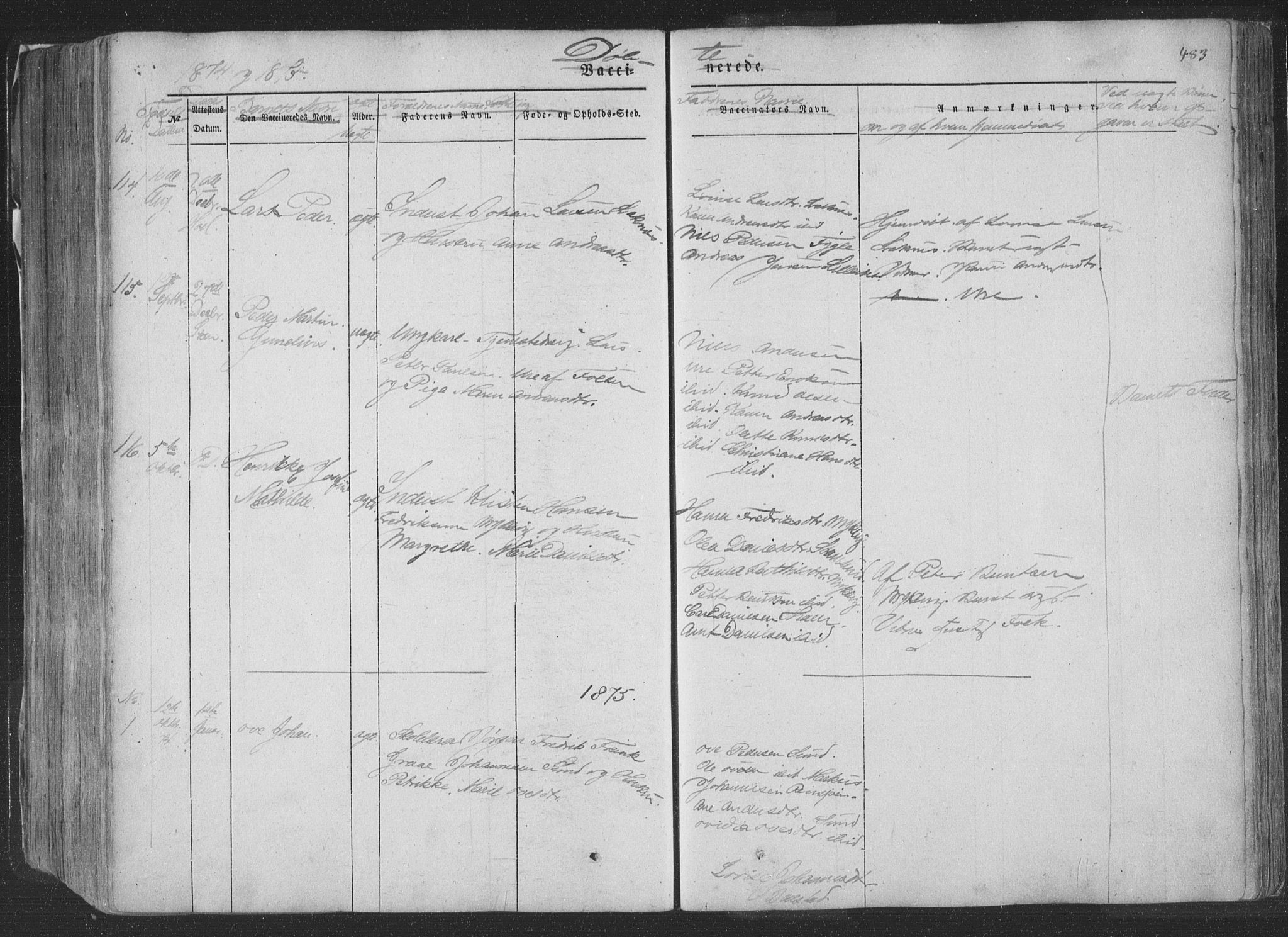 Ministerialprotokoller, klokkerbøker og fødselsregistre - Nordland, AV/SAT-A-1459/881/L1165: Parish register (copy) no. 881C02, 1854-1876, p. 483