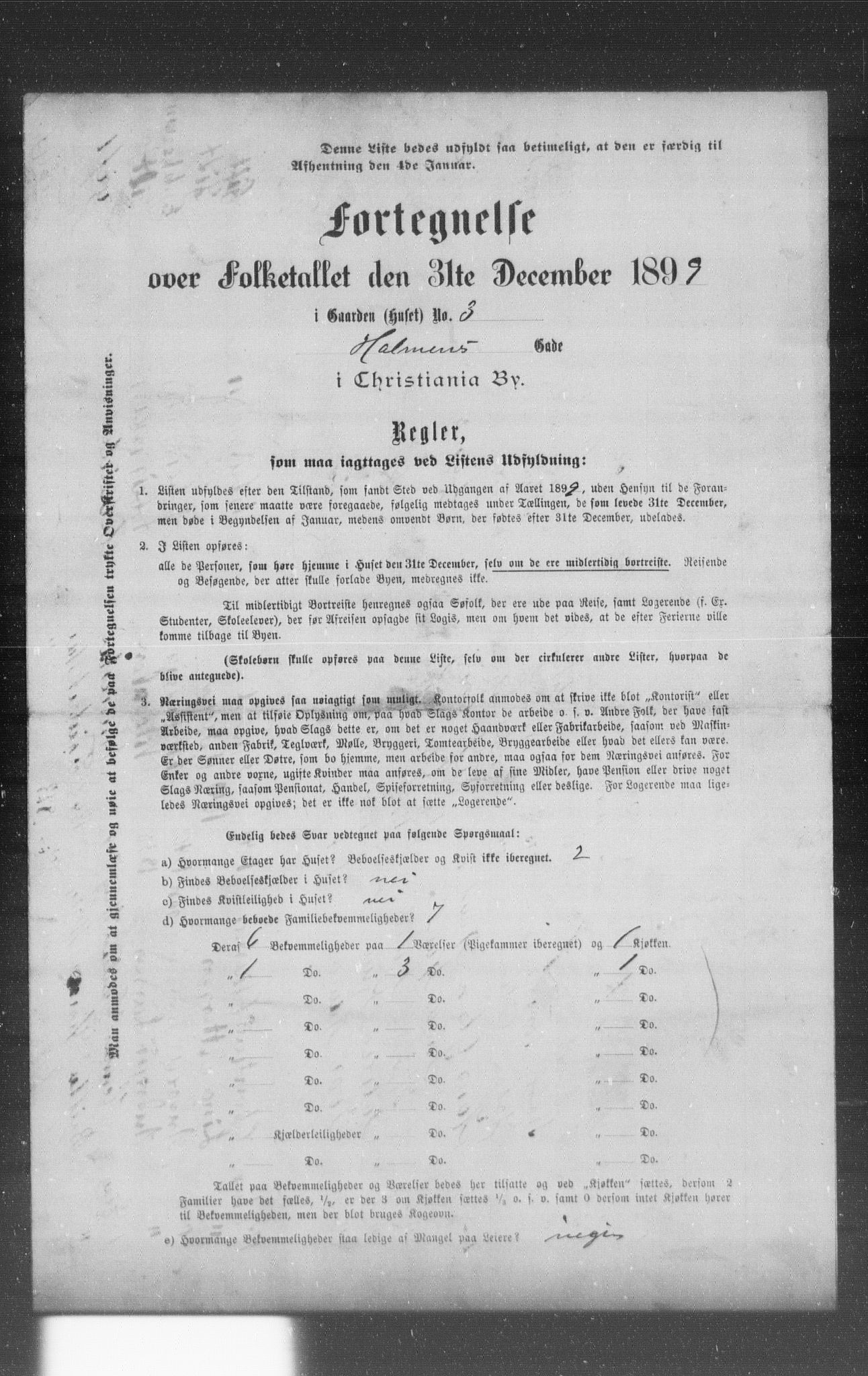 OBA, Municipal Census 1899 for Kristiania, 1899, p. 5338