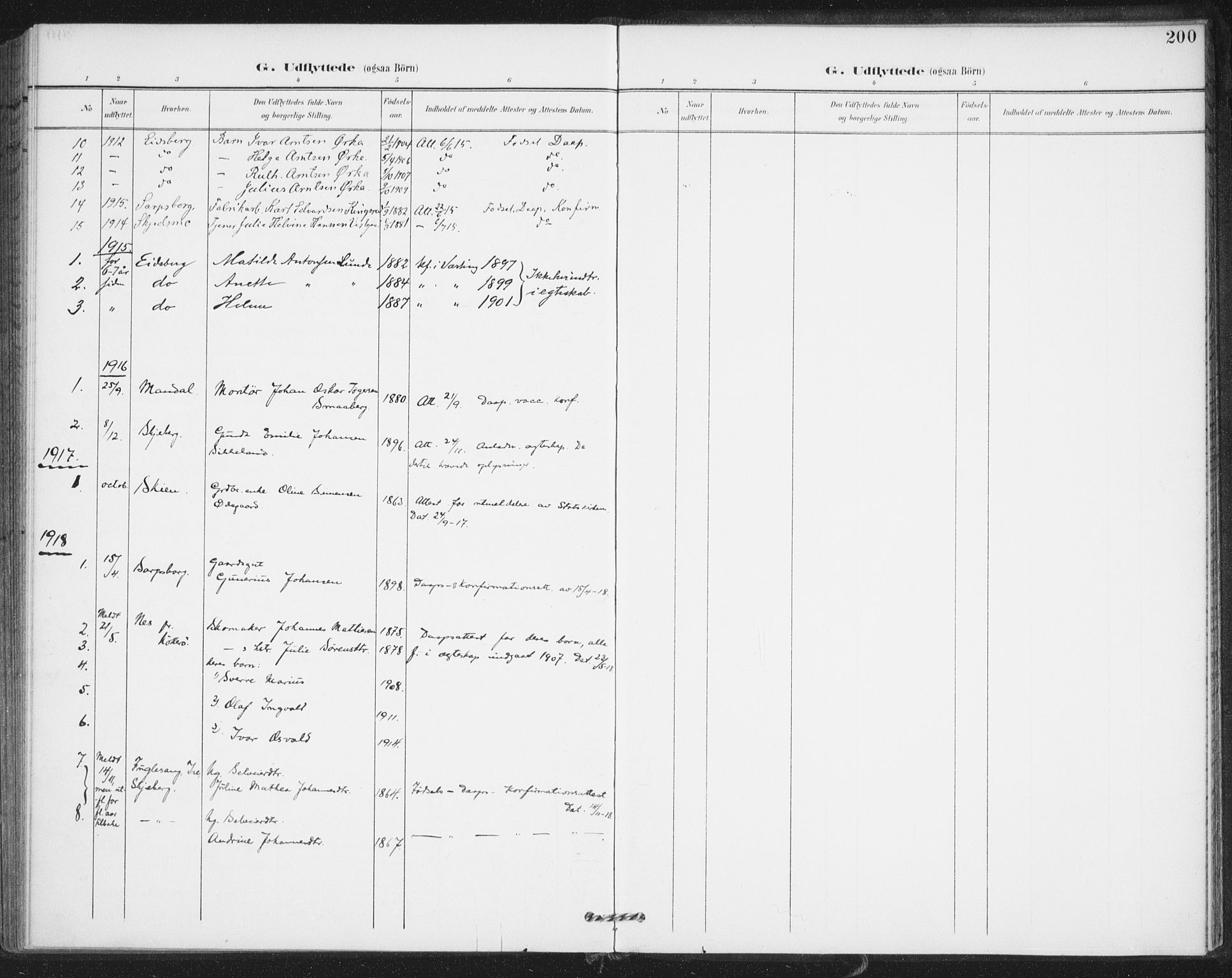 Varteig prestekontor Kirkebøker, SAO/A-10447a/F/Fa/L0003: Parish register (official) no. 3, 1899-1919, p. 200