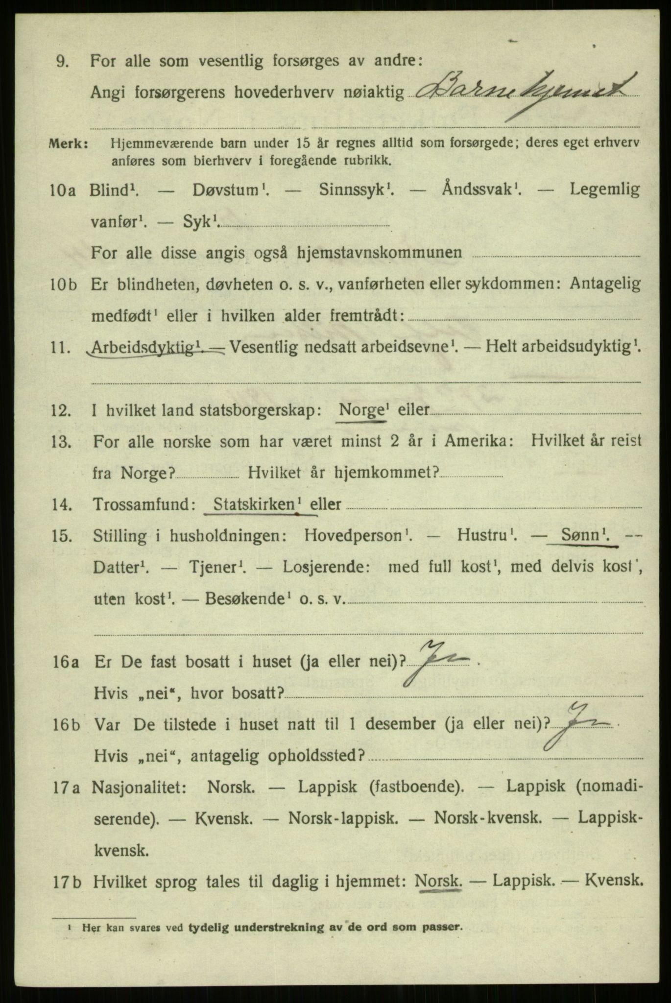 SATØ, 1920 census for Tromsø, 1920, p. 27076