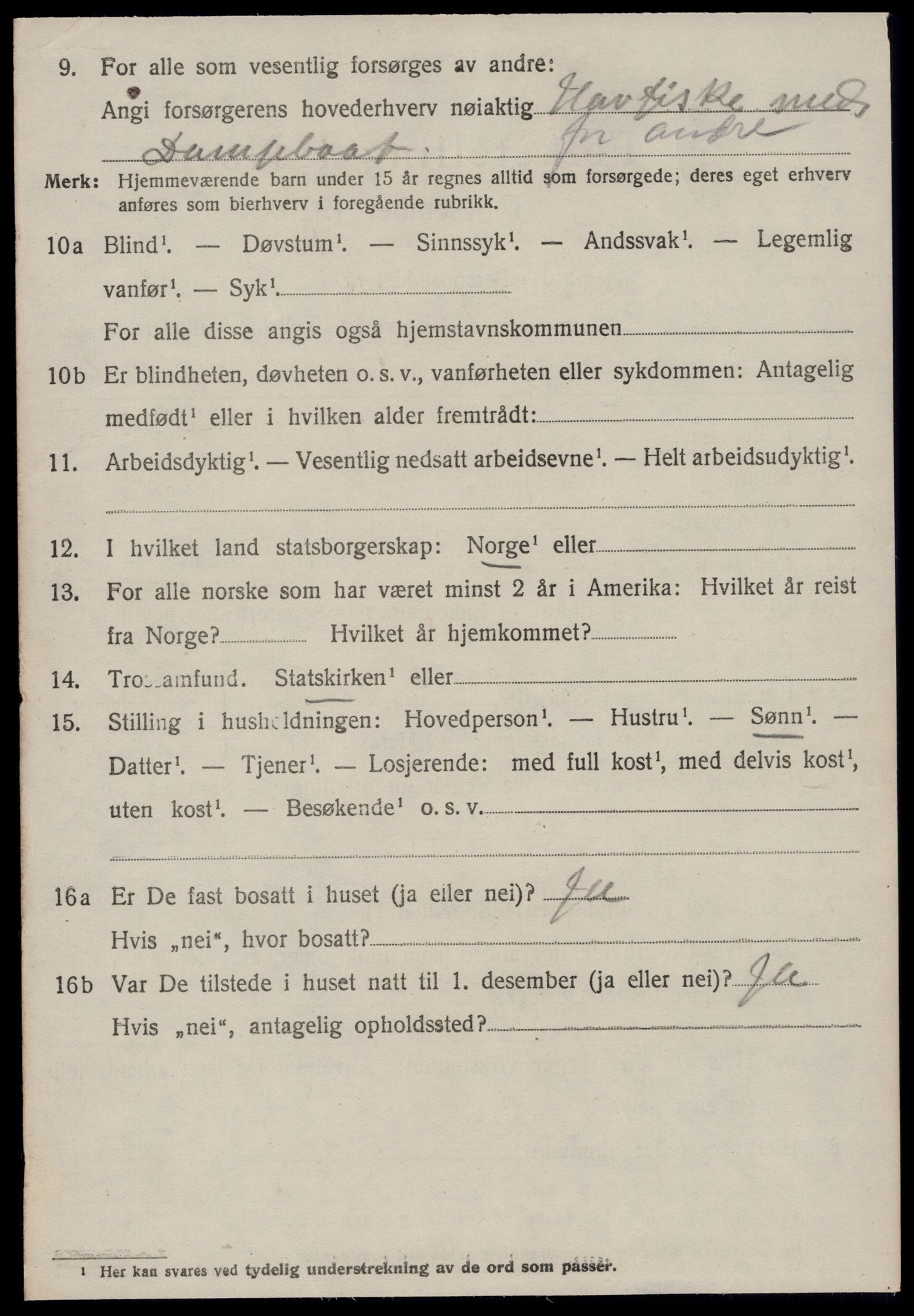 SAT, 1920 census for Borgund, 1920, p. 16797