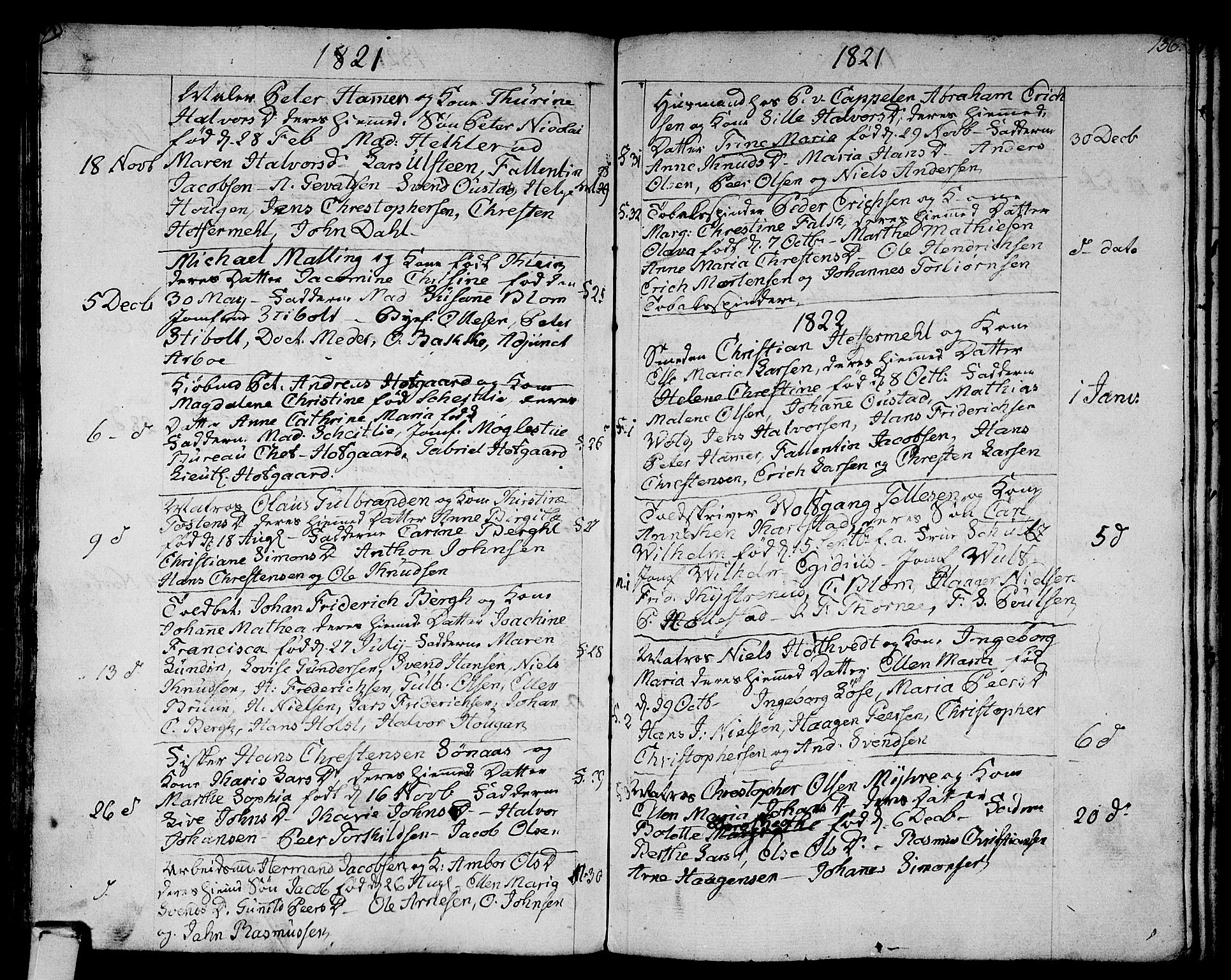 Strømsø kirkebøker, SAKO/A-246/F/Fa/L0010: Parish register (official) no. I 10, 1792-1822, p. 136