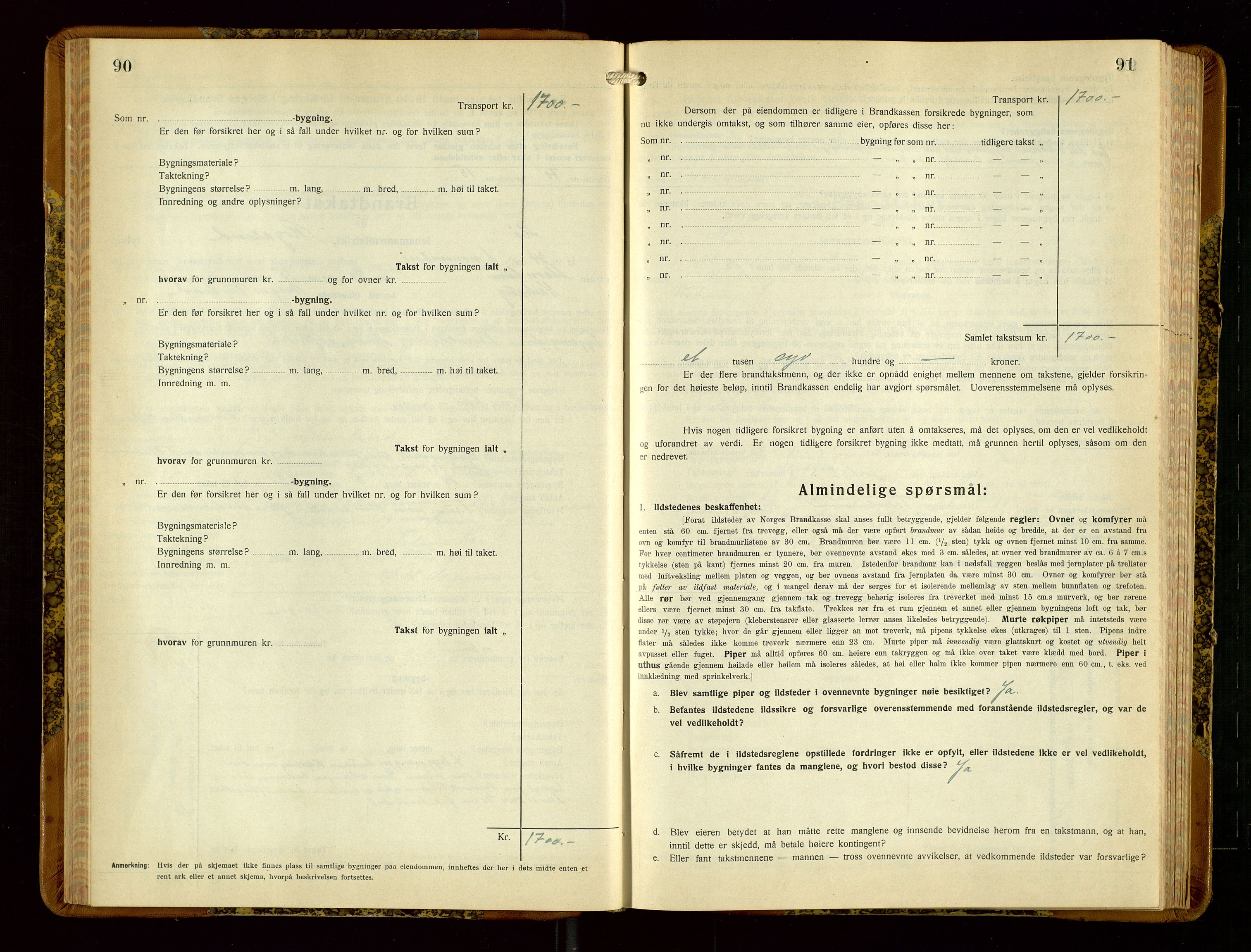 Hå lensmannskontor, AV/SAST-A-100456/Goa/L0006: Takstprotokoll (skjema), 1932-1938, p. 90-91