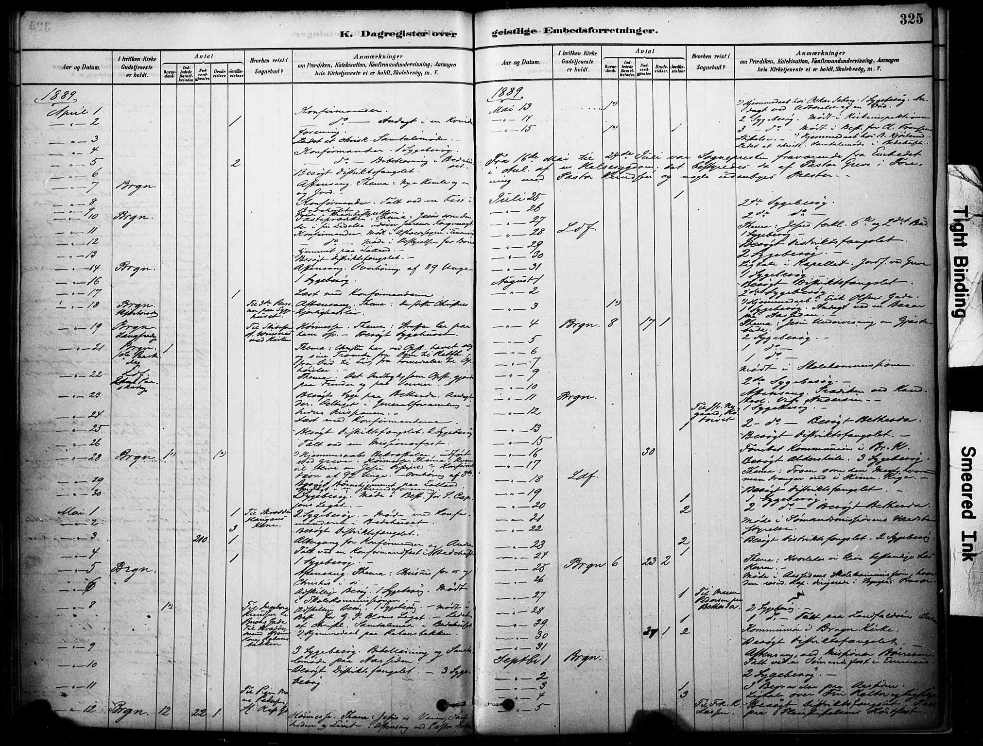 Bragernes kirkebøker, SAKO/A-6/F/Fc/L0005: Parish register (official) no. III 5, 1878-1890, p. 325