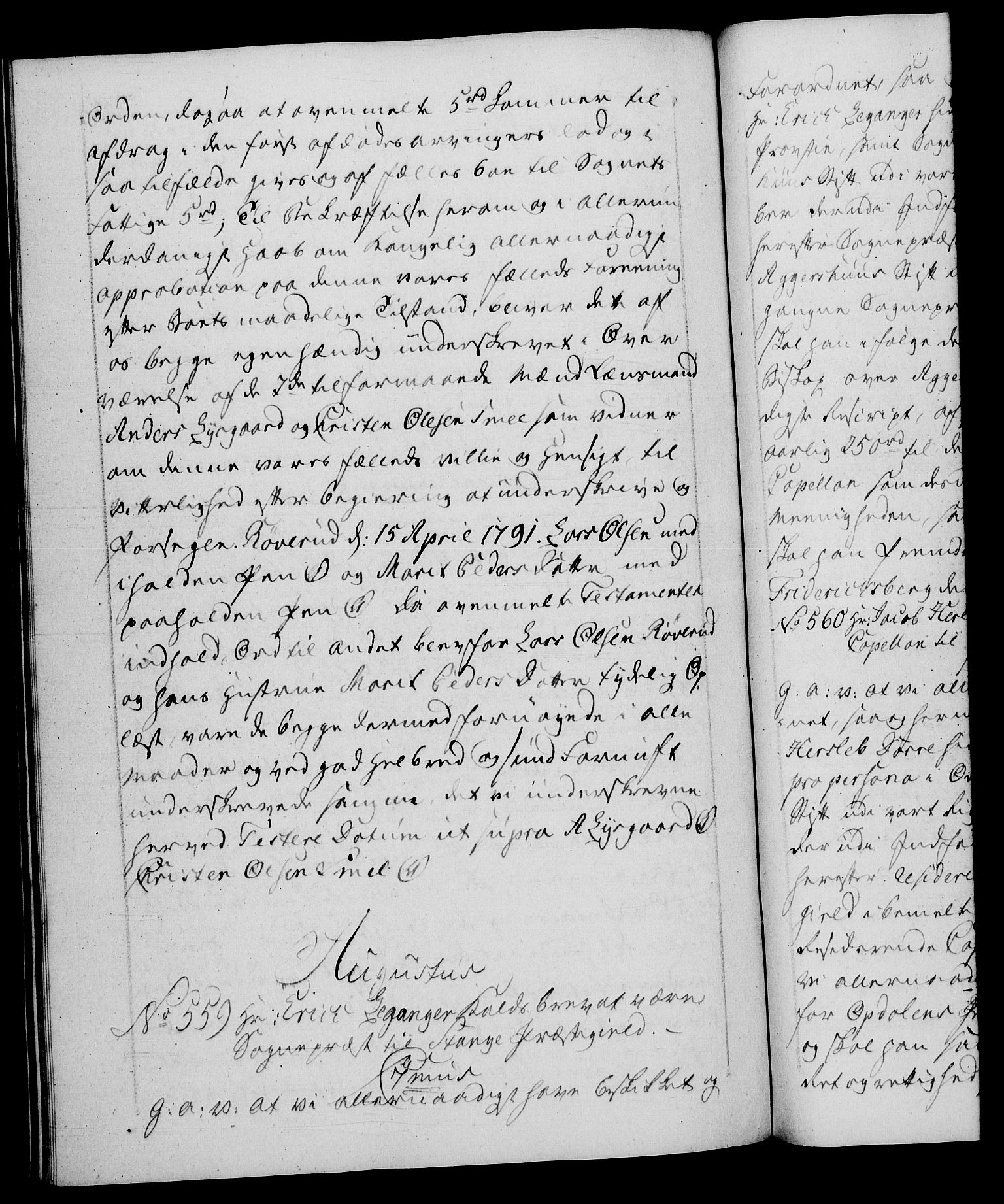 Danske Kanselli 1572-1799, AV/RA-EA-3023/F/Fc/Fca/Fcaa/L0054: Norske registre, 1792-1793, p. 334b