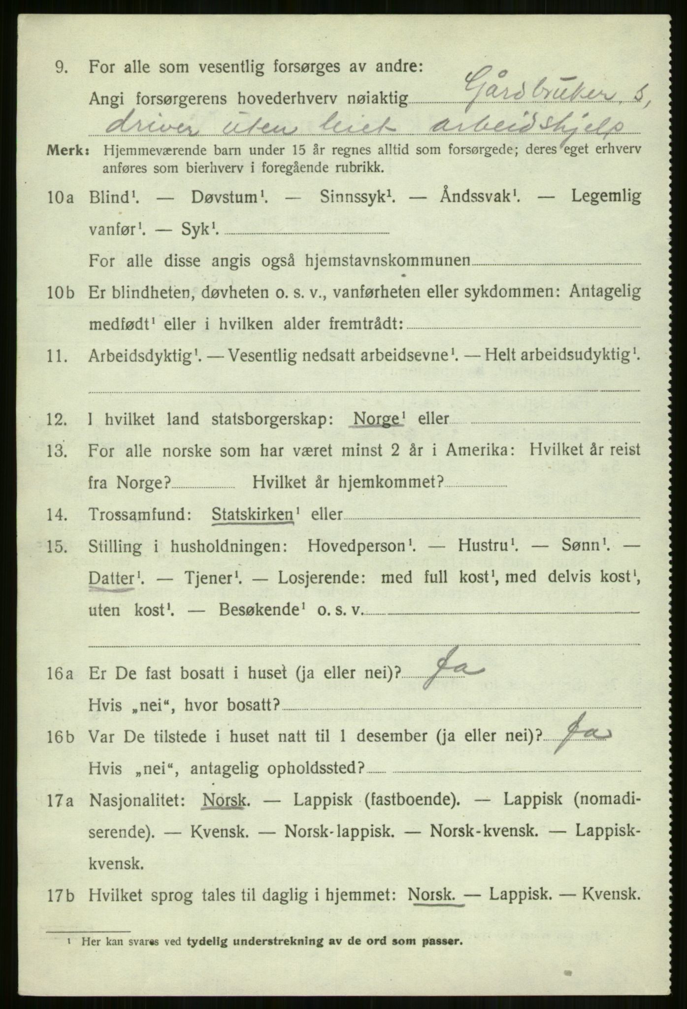 SATØ, 1920 census for Lyngen, 1920, p. 8114
