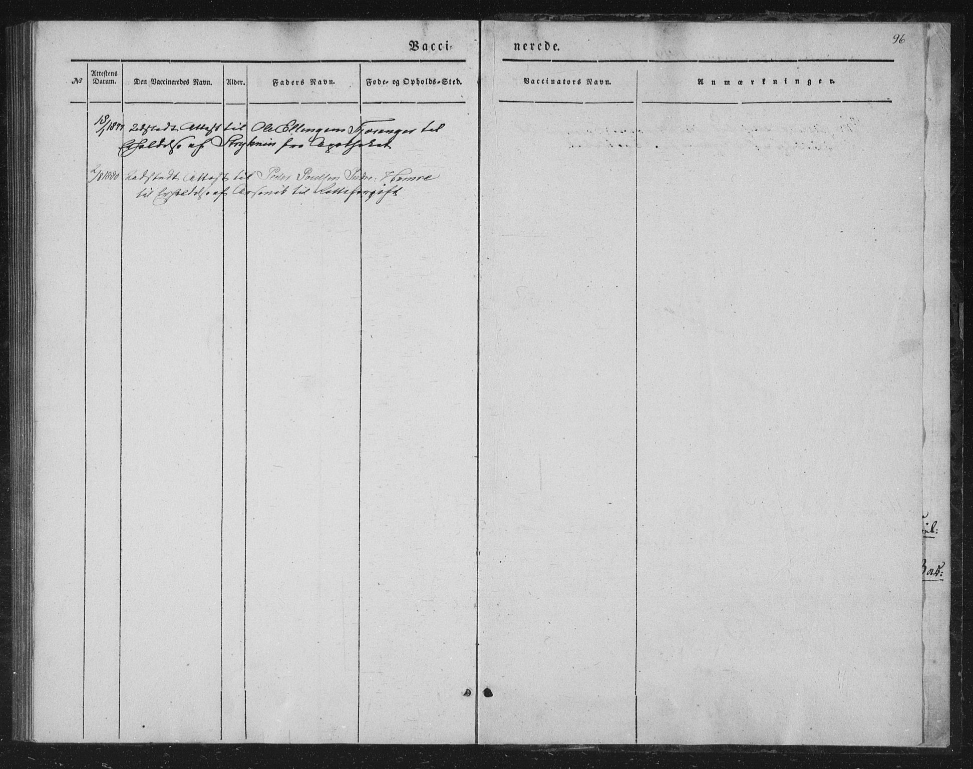 Fana Sokneprestembete, SAB/A-75101/H/Haa/Haaa/L0009: Parish register (official) no. A 9, 1849-1850, p. 96