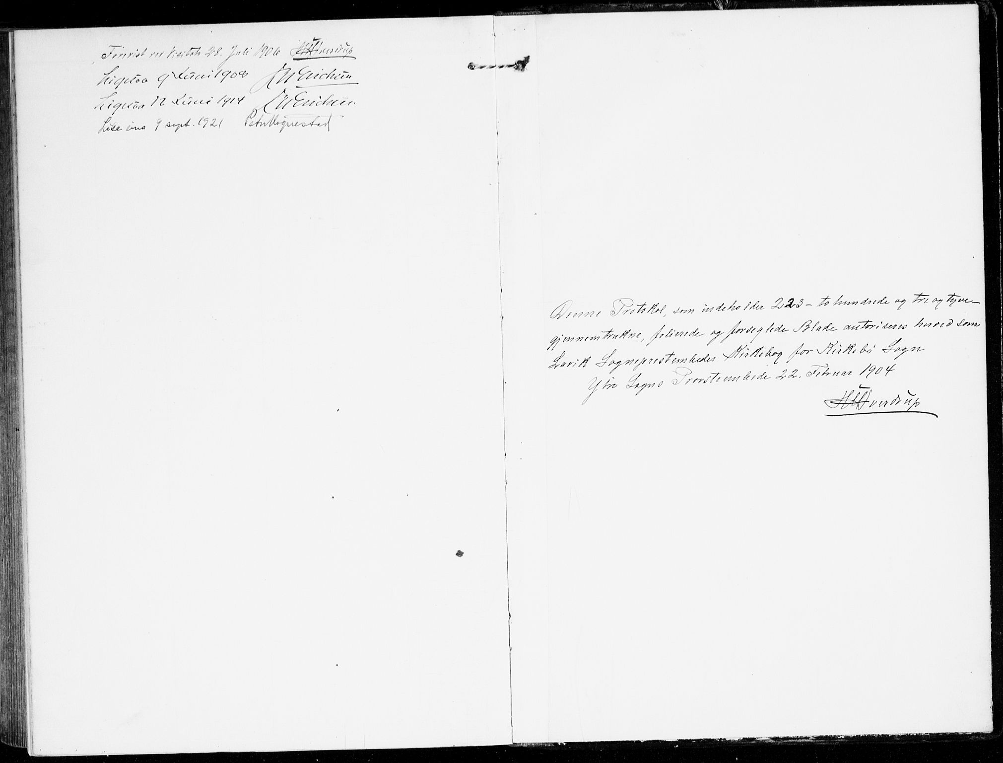 Lavik sokneprestembete, SAB/A-80901: Parish register (official) no. C 2, 1904-1921