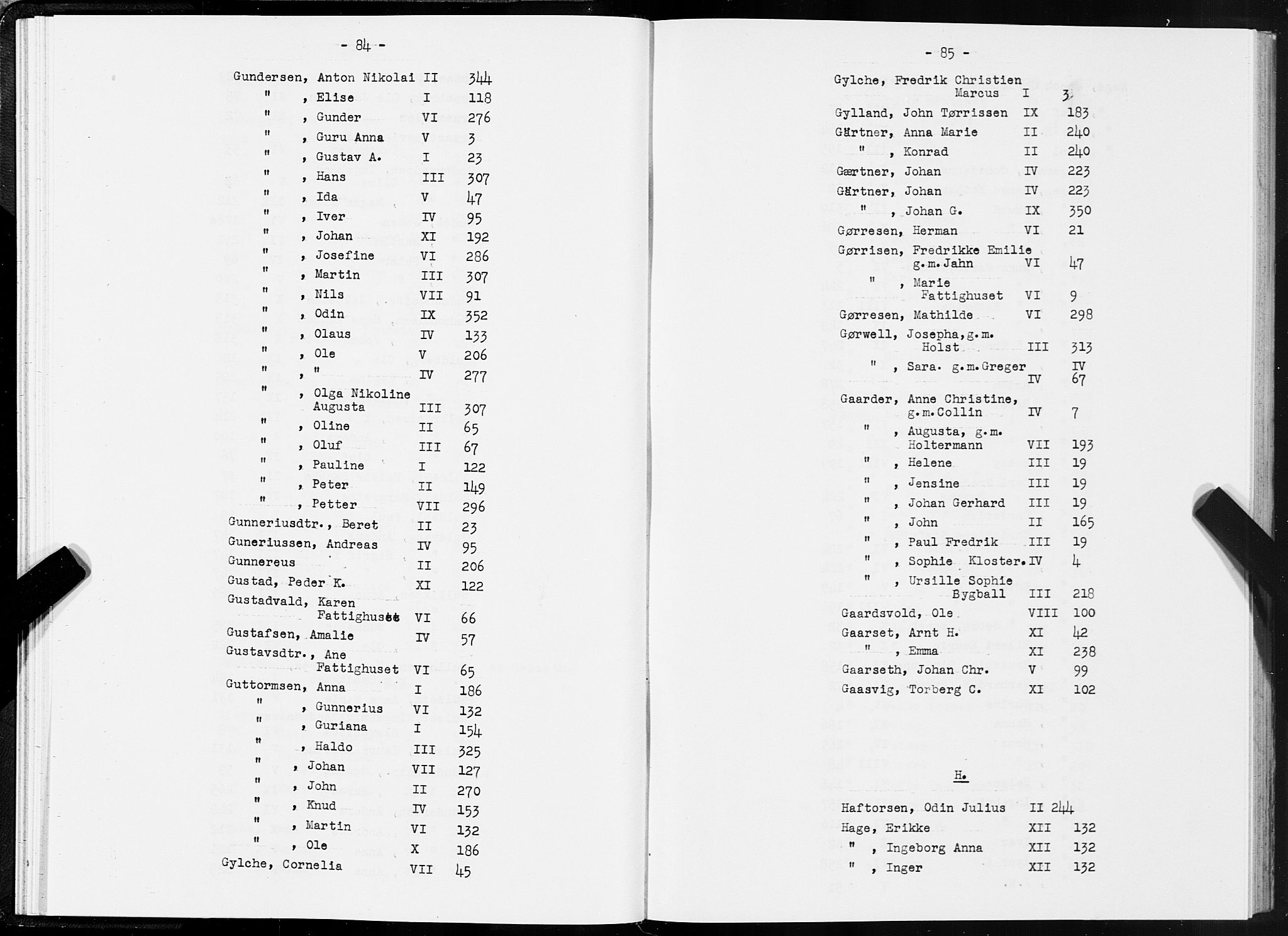 SAT, 1875 census for 1601 Trondheim, 1875, p. 84-85
